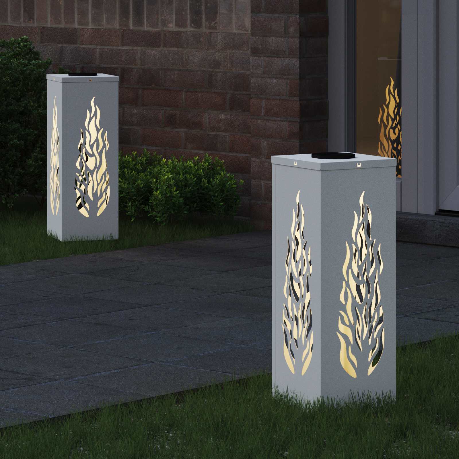 Solarna LED svjetlost za stazu 2 pcs Bijelo