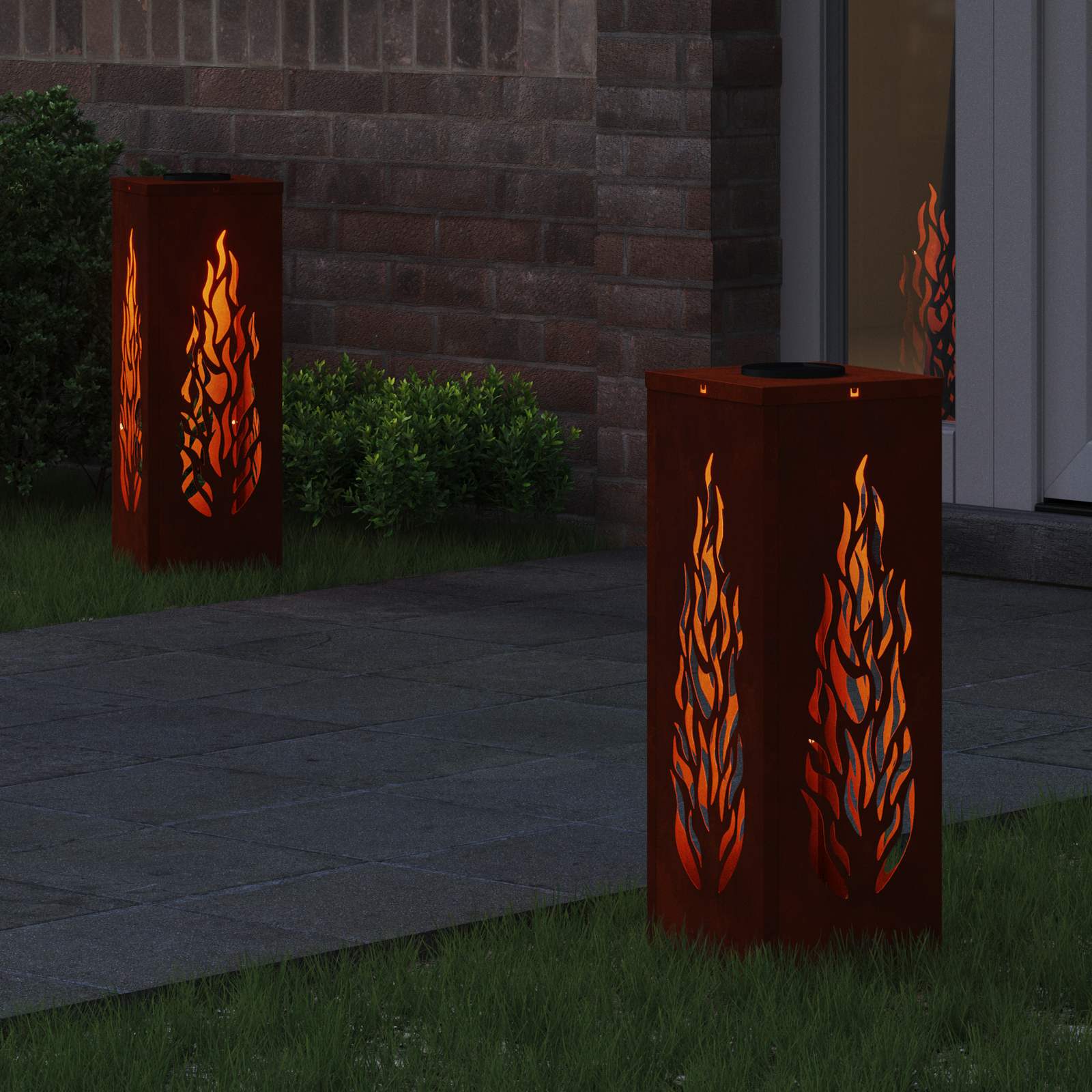 Solarna LED svjetlost za stazu 2 pcs Bronzana