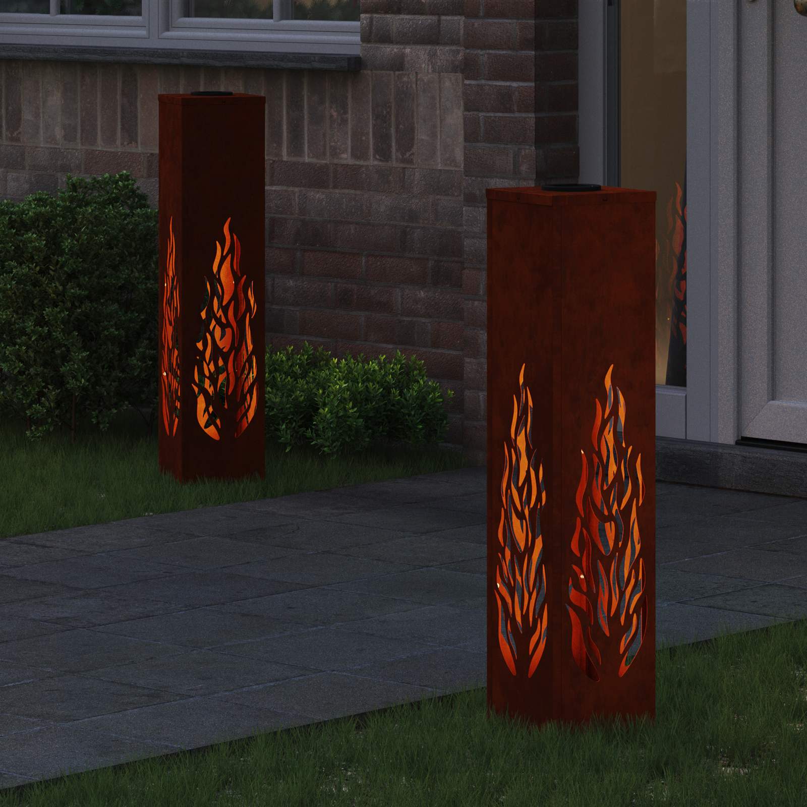 Solarna LED svjetlost za stazu 2 pcs Rđa