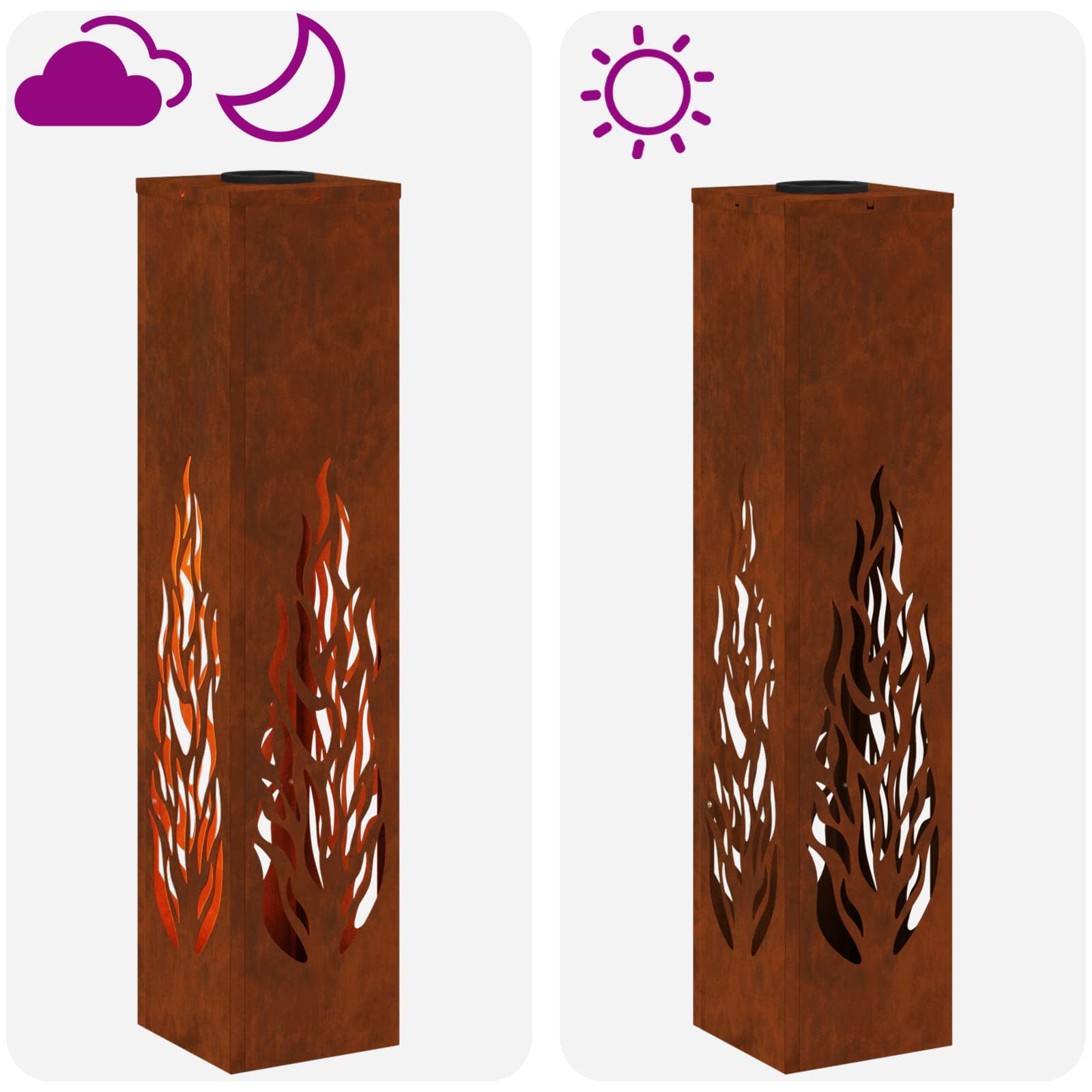 Solarna LED svjetlost za stazu 2 pcs Rđa