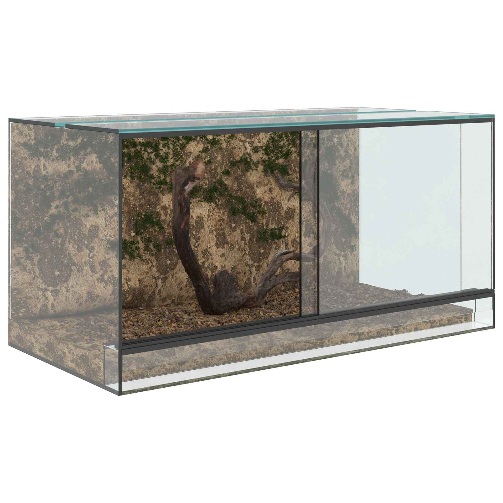 Terarij s pohranom *Transparent*an 80 x 40 x 40 cm Stakl