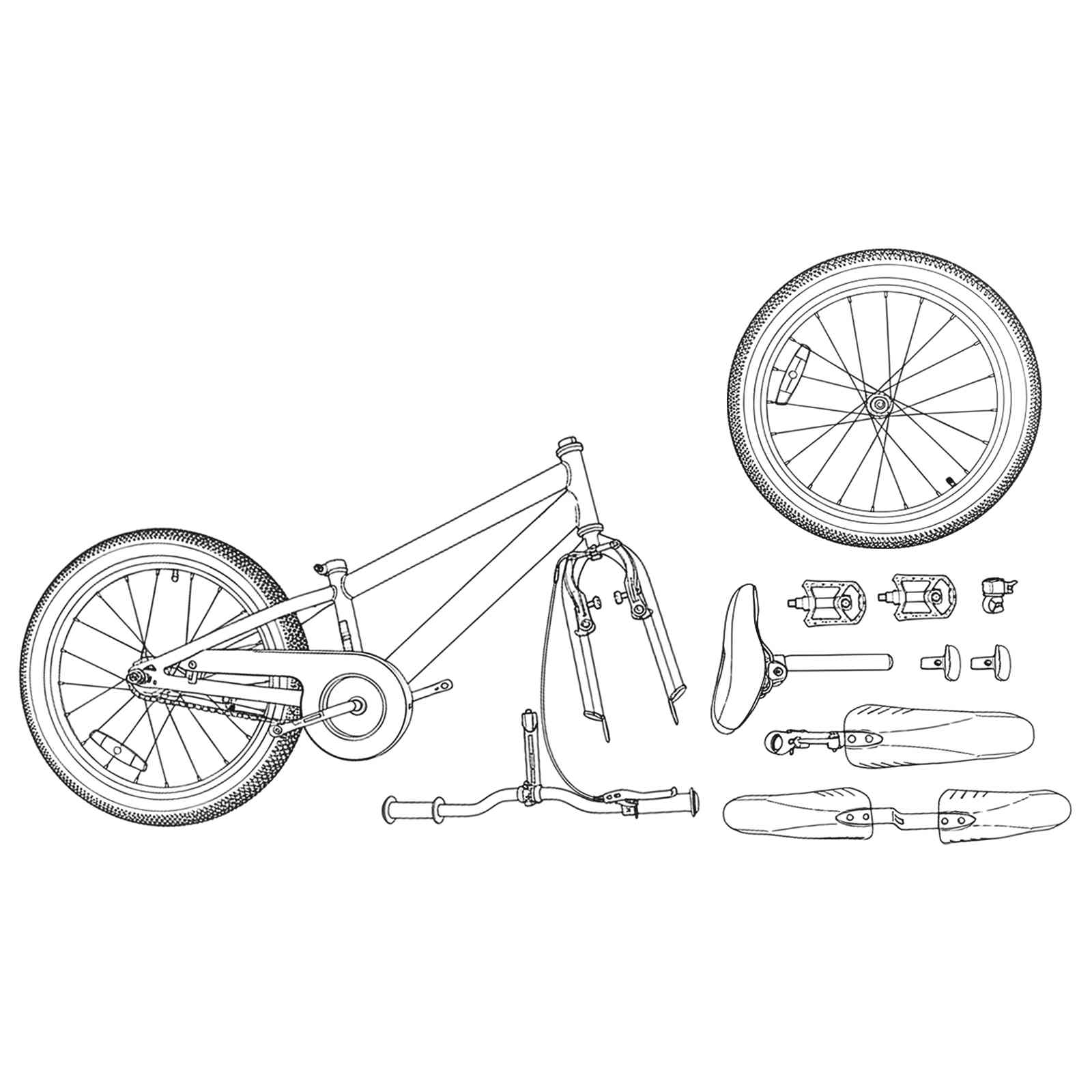 Dječji Bicikl 20 Inča za djecu od 6 do 11 godina Crvena Crna