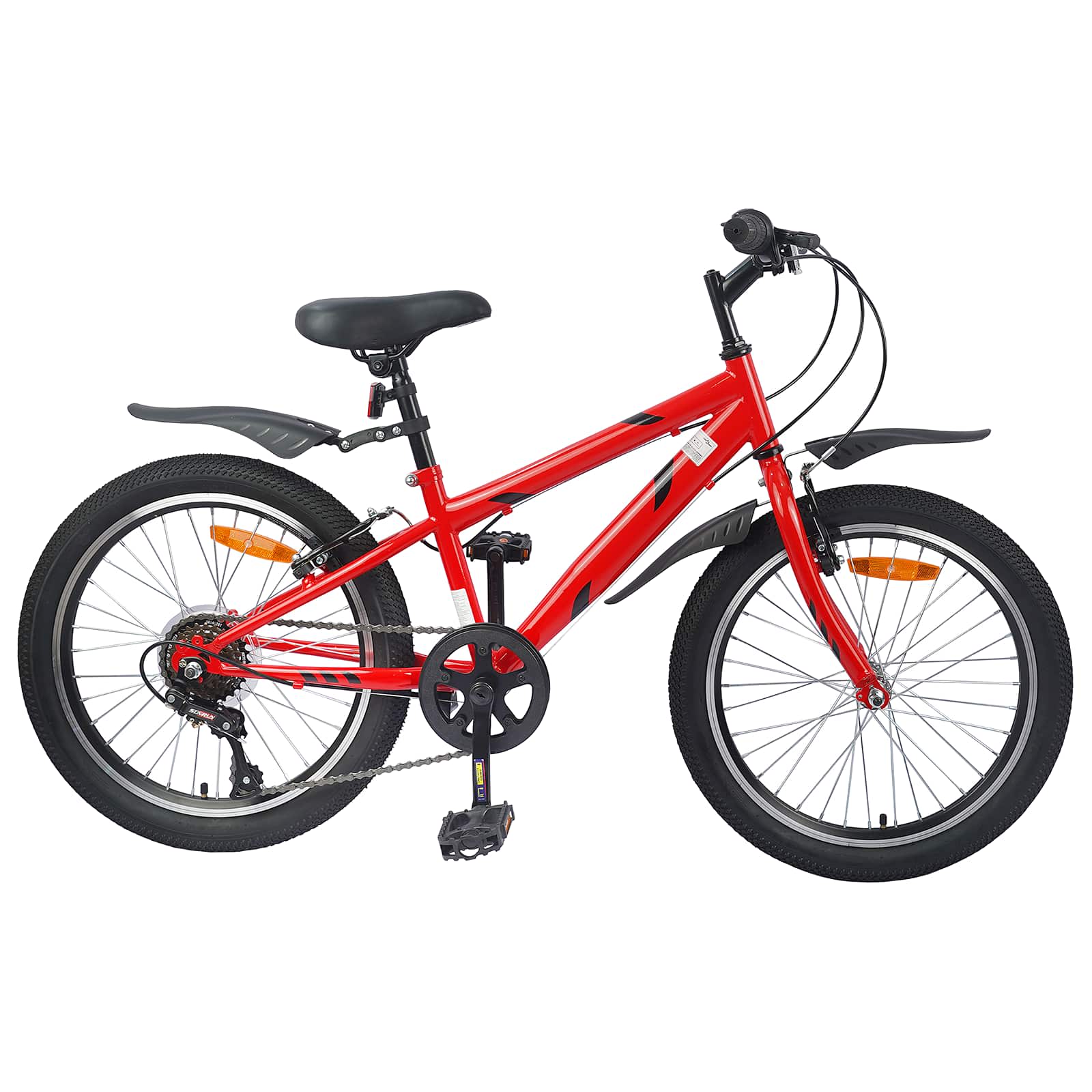 Dječji Bicikl 24 Inča 6-Speed za djecu od 8 do 12 godina Crvena