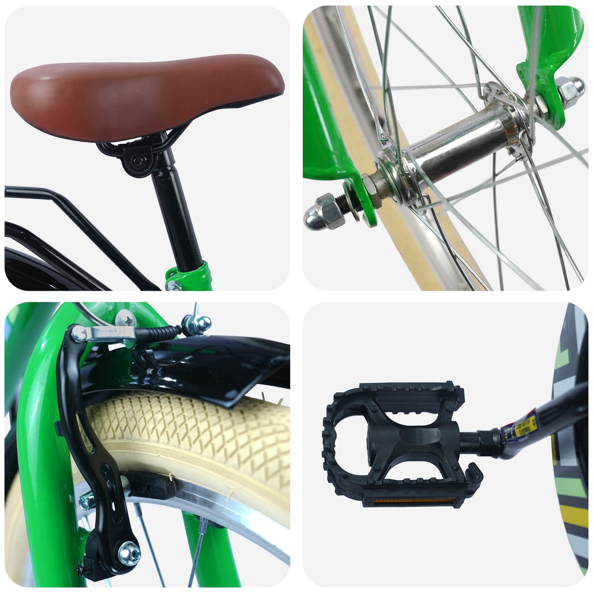 Dječji Bicikl 18 Inča za djecu od 5 do 7 godina Zelena
