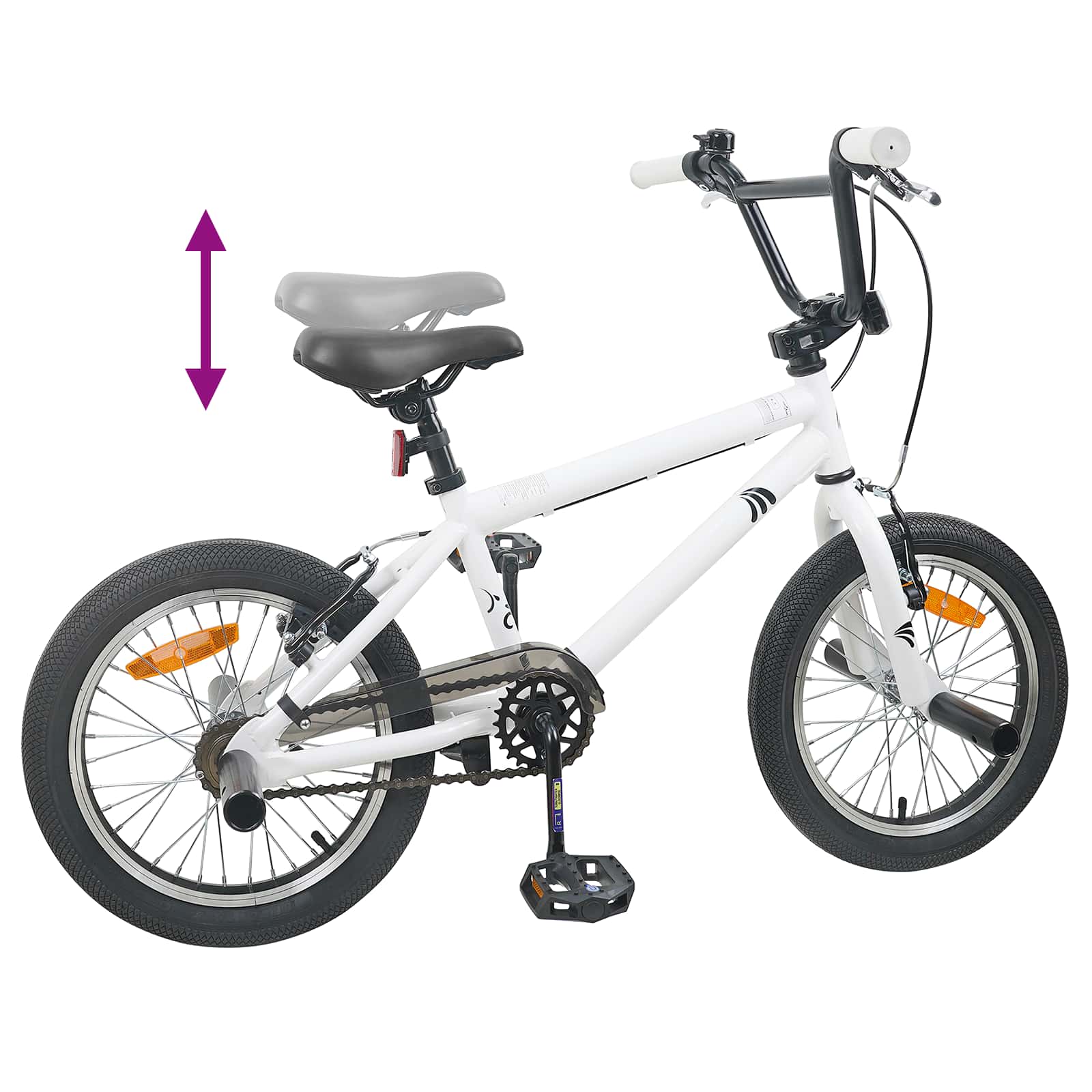 BMX Bicikl 20 Inča za osobe starije od 9 godina Bijela