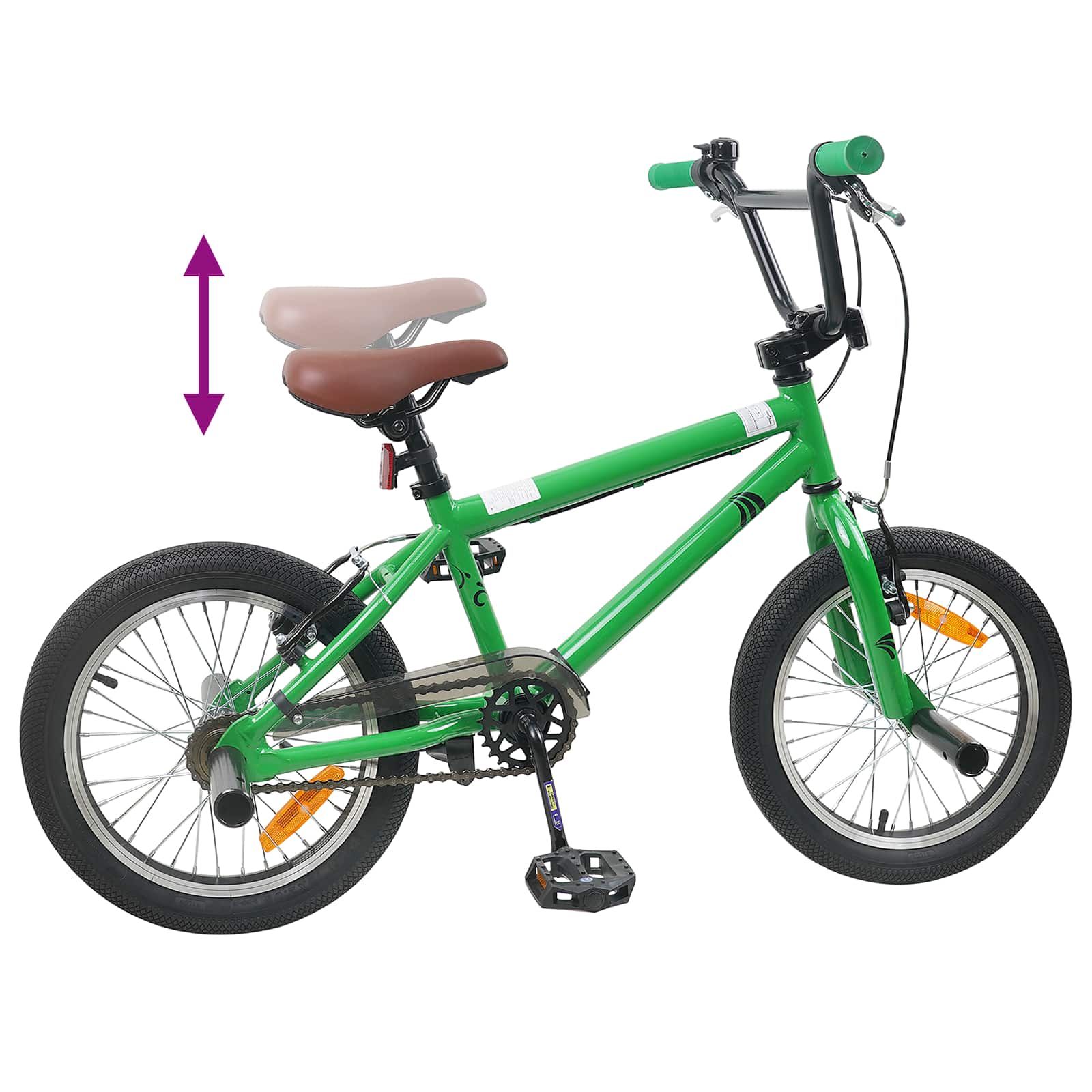 BMX Bicikl 20 Inča za osobe starije od 9 godina Zelena