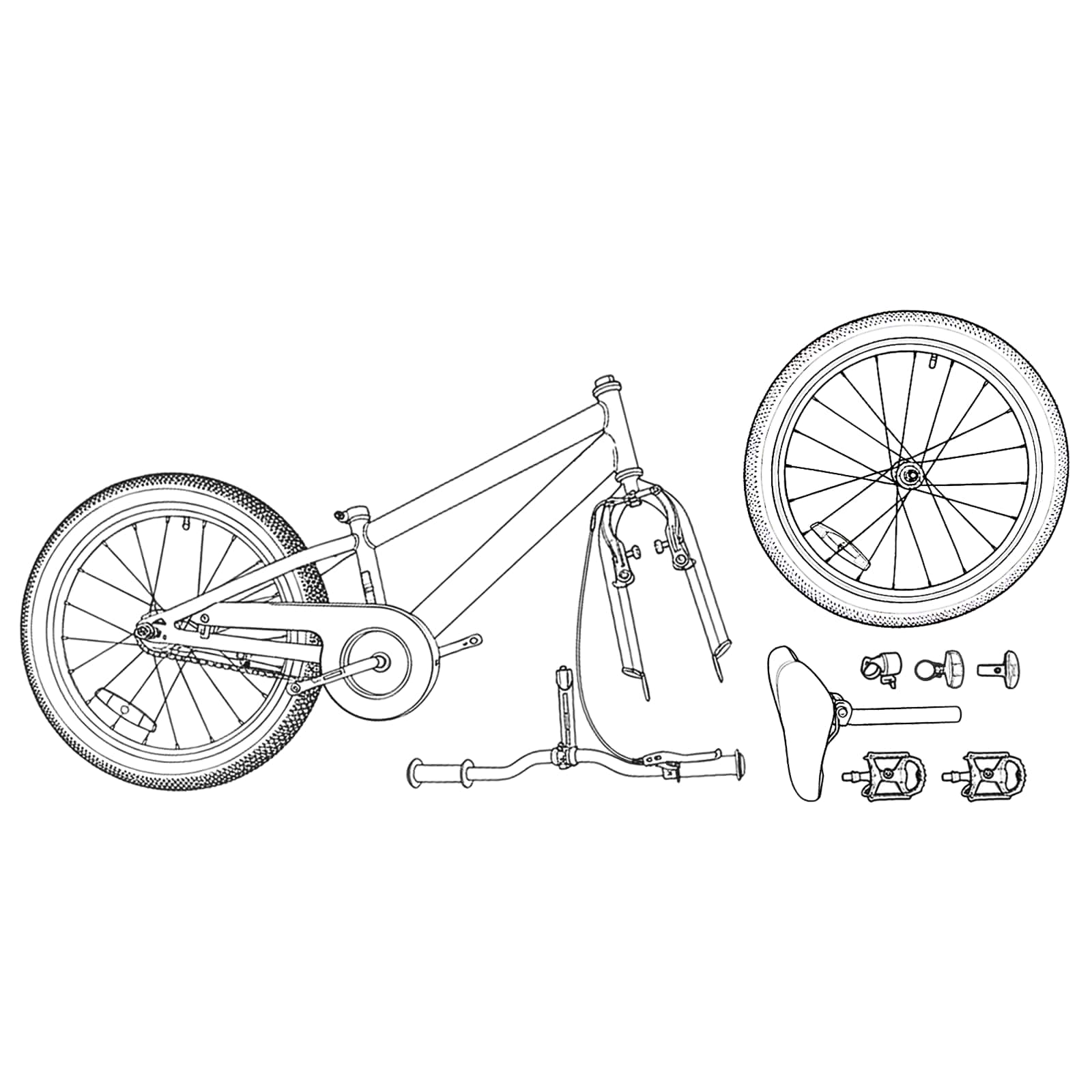 BMX Bicikl 20 Inča za osobe starije od 9 godina Crna