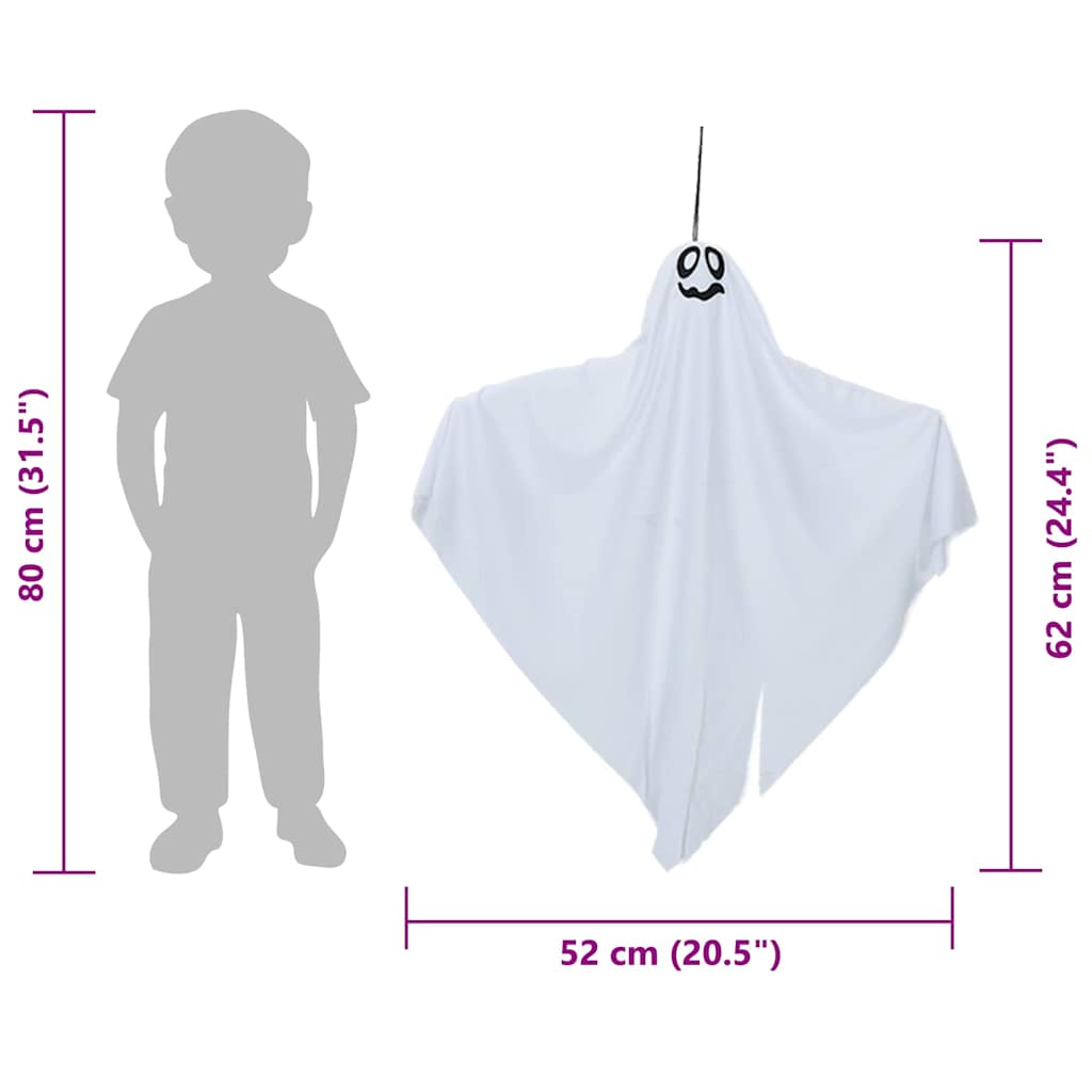 Halloween Ob Hanging Ghost 3 pcs Bijelo 52 x 62 cm Poliester
