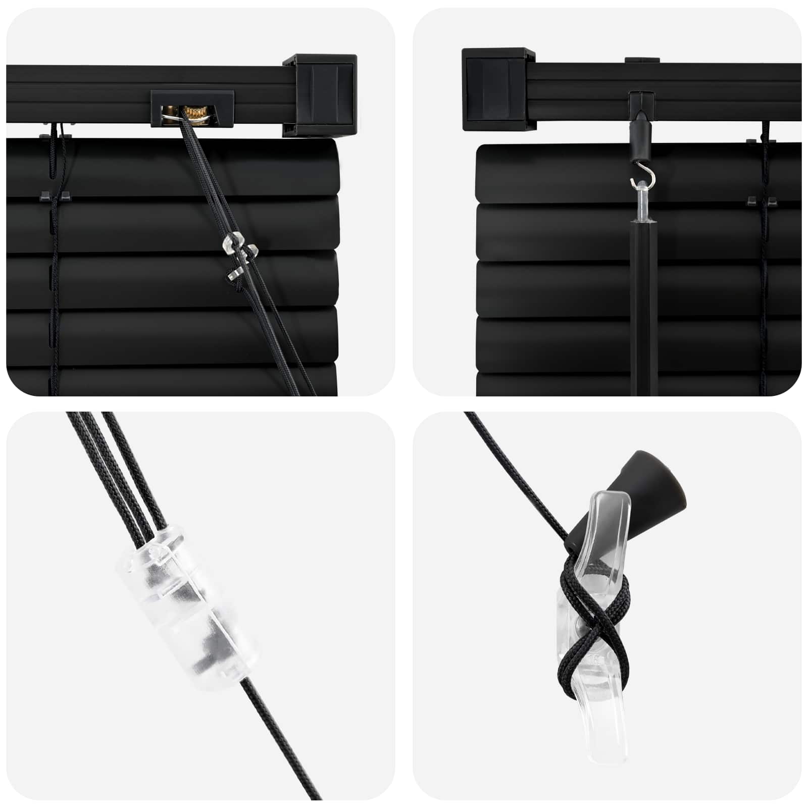 Venecijanska roleta Crna 150 x 40 cm PVC