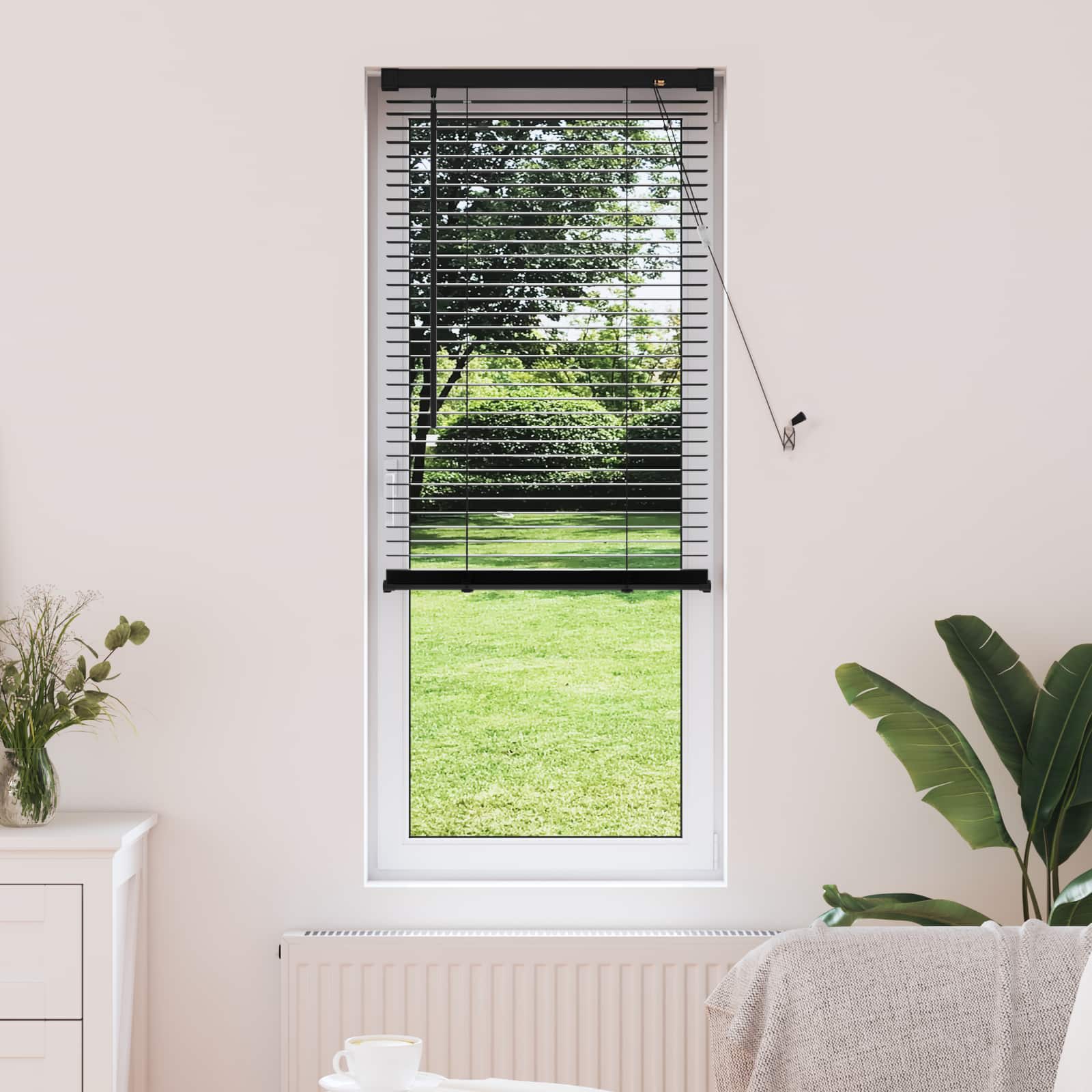 Venecijanska roleta Crna 150 x 50 cm PVC