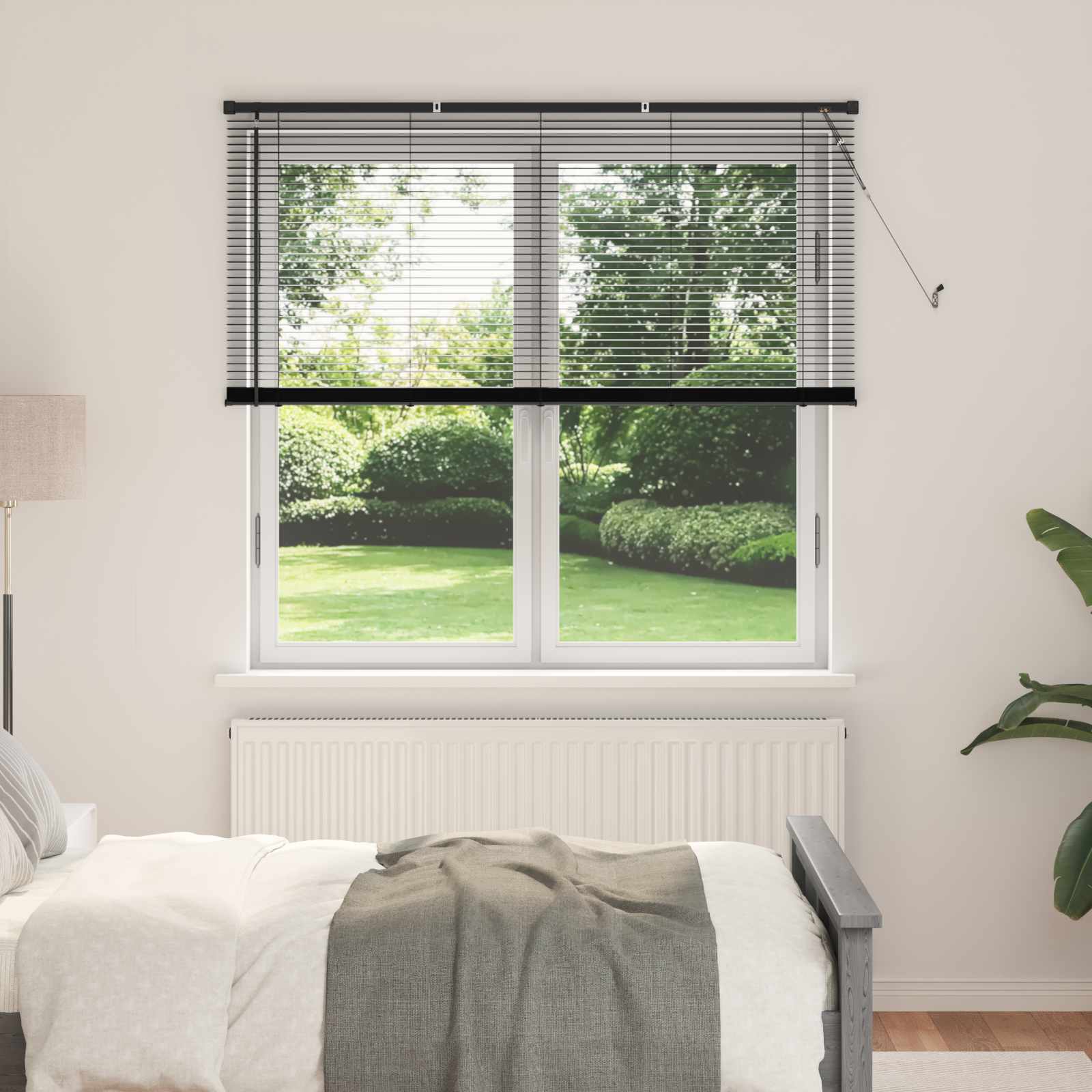 Venecijanska roleta Crna 150 x 160 cm PVC