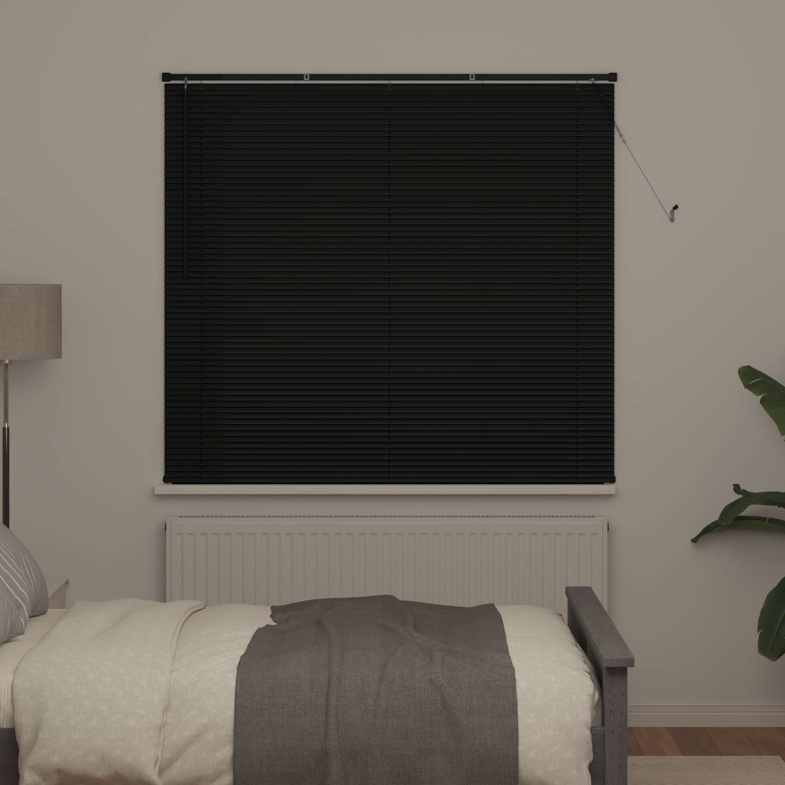 Venecijanska roleta Crna 150 x 160 cm PVC