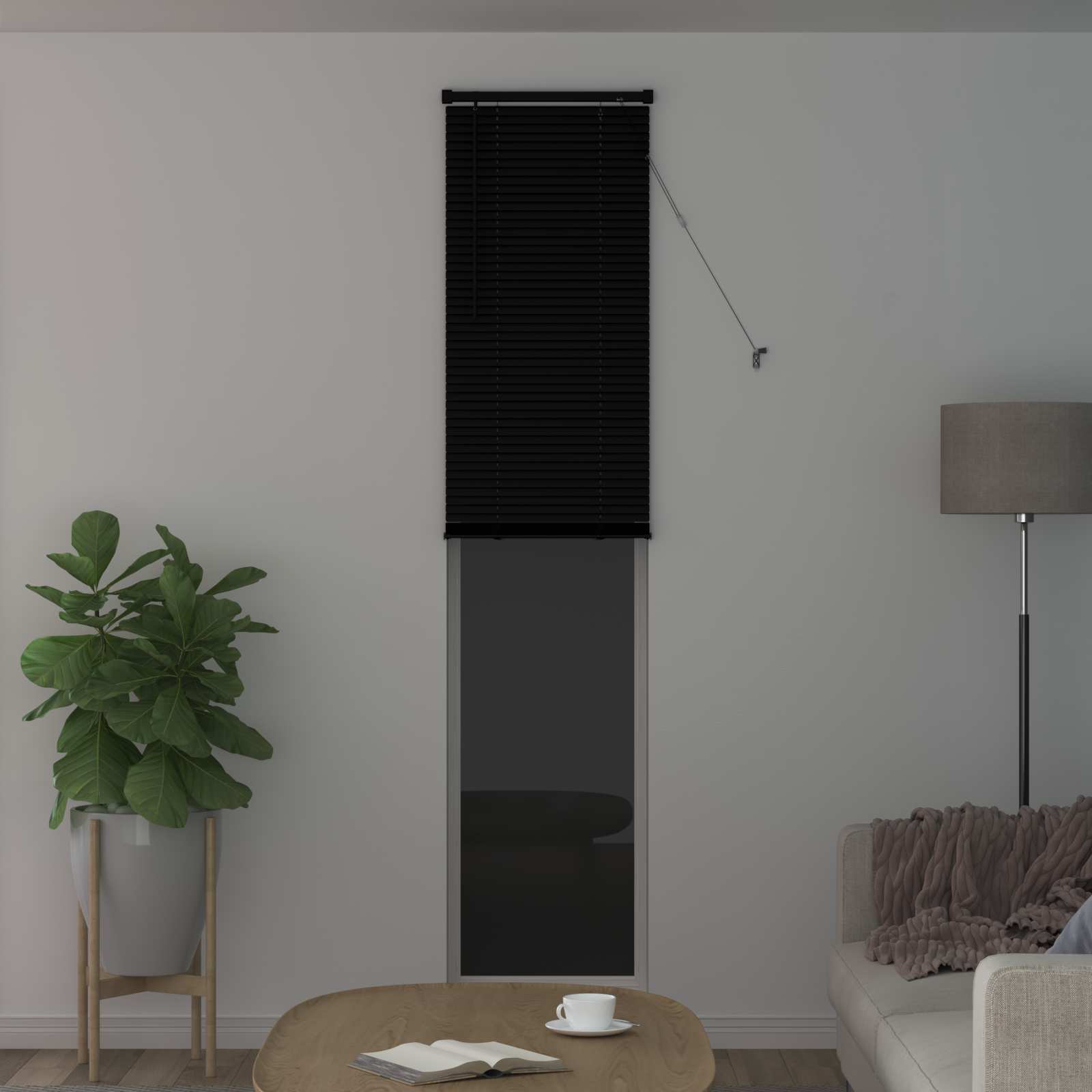 Venecijanska roleta Crna 213 x 60 cm PVC