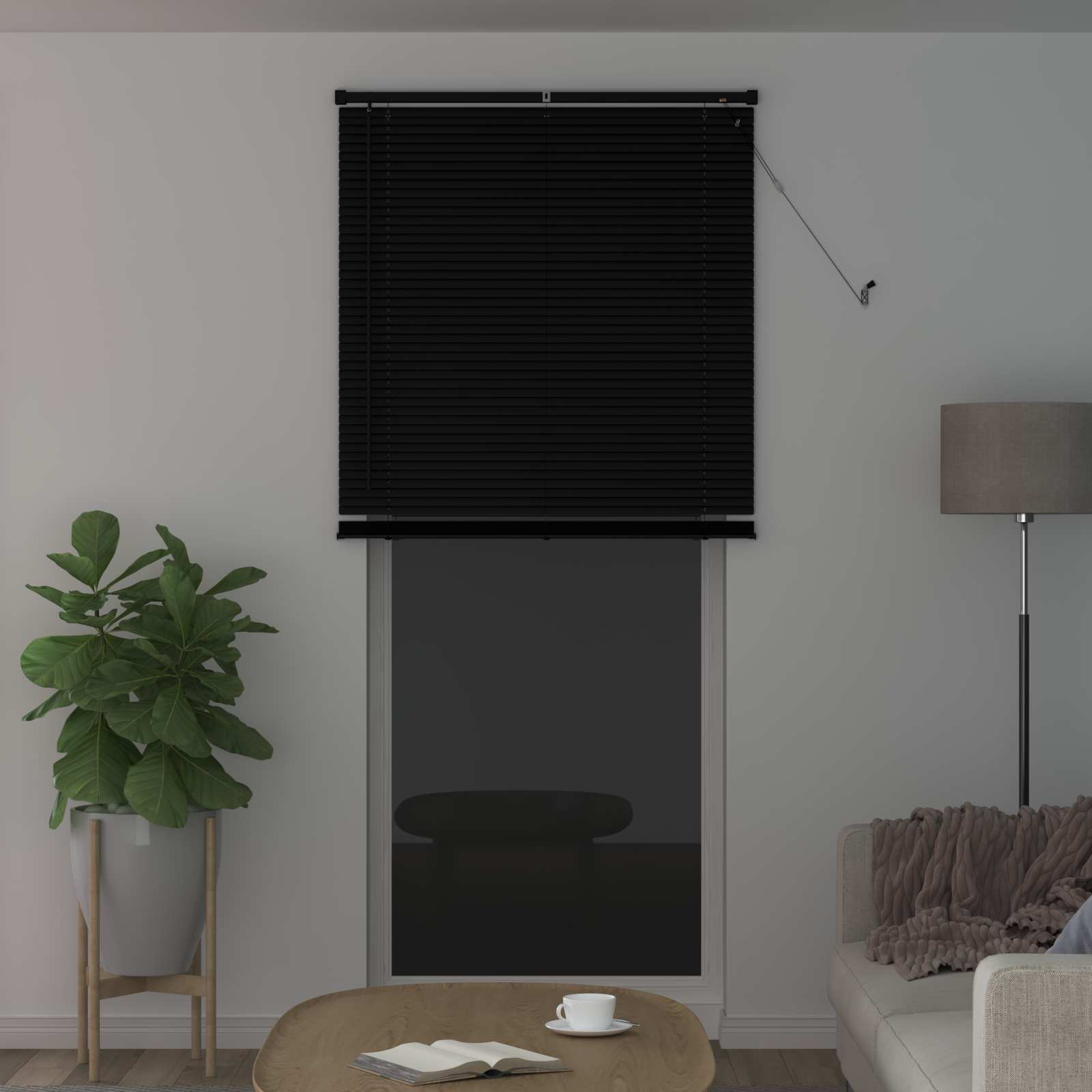 Venecijanska roleta Crna 213 x 90 cm PVC