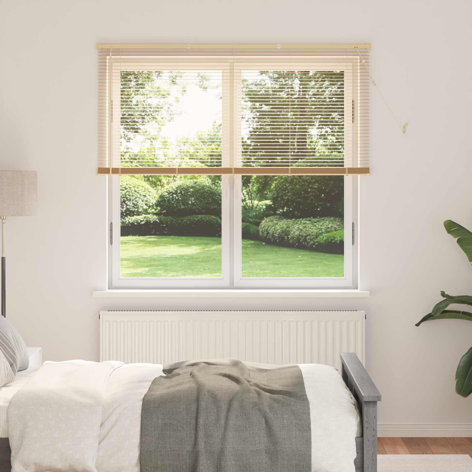 Venecijanska roleta Svijetlo smeđa s uzorkom 150 x 130 cm PVC