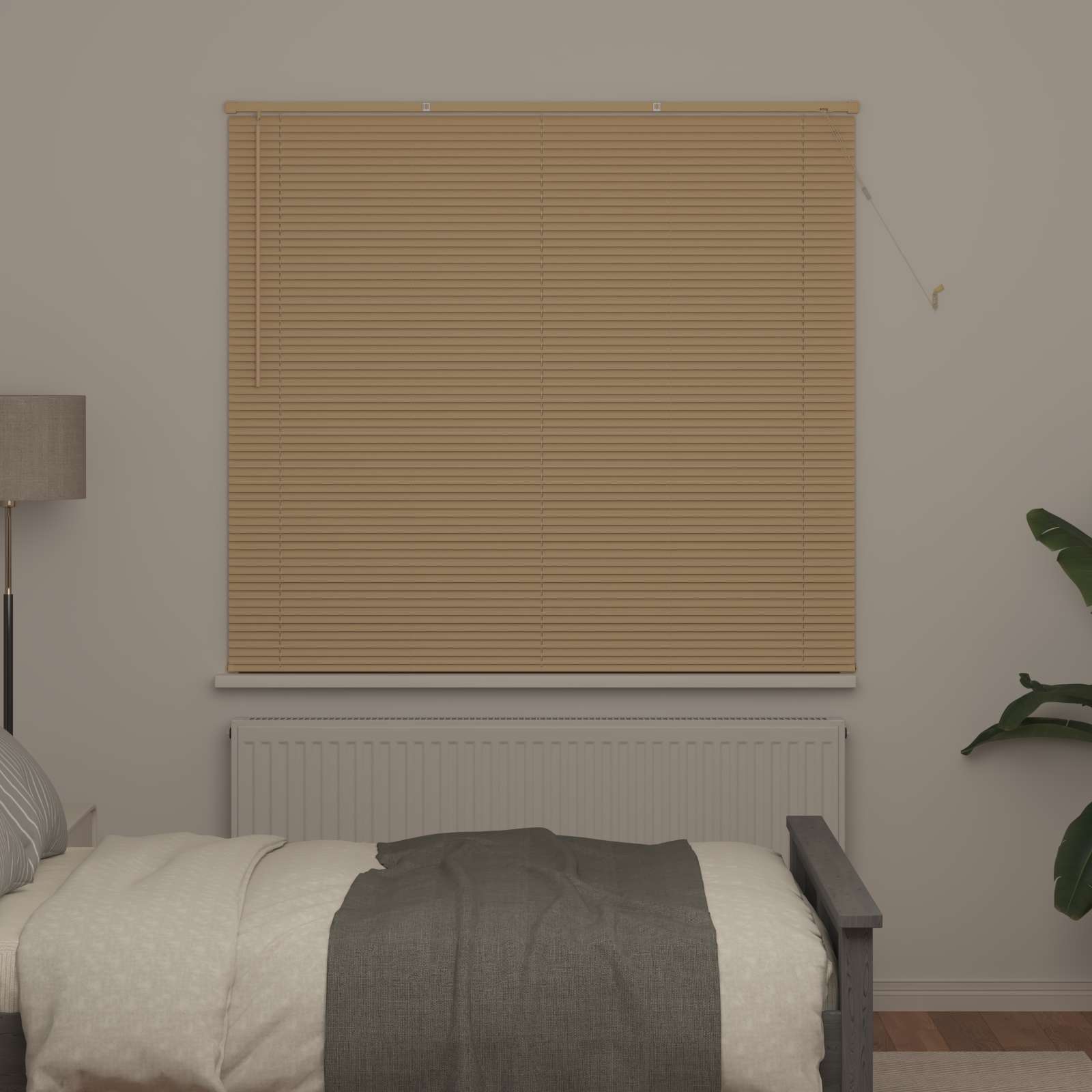 Venecijanska roleta Svijetlo smeđa s uzorkom 150 x 140 cm PVC