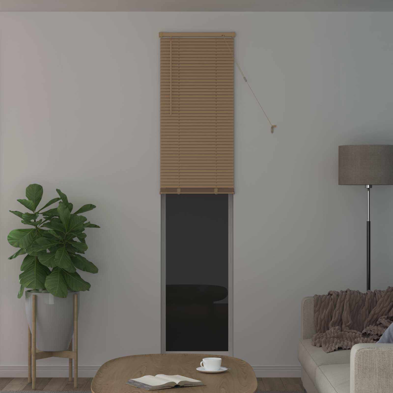 Venecijanska roleta Svijetlo smeđa s uzorkom 213 x 40 cm PVC