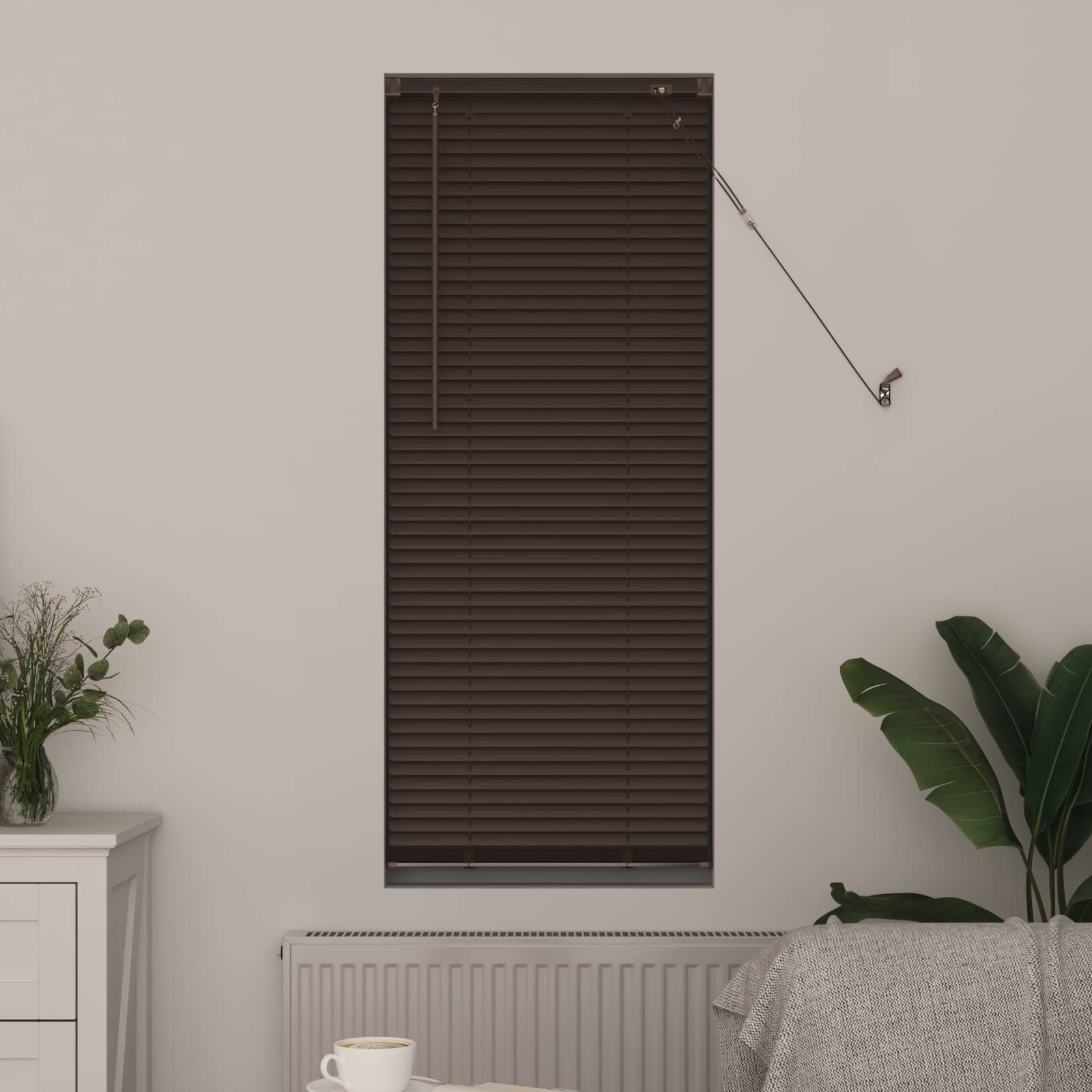 Venecijanska roleta Tamno smeđa s uzorkom 150 x 50 cm PVC