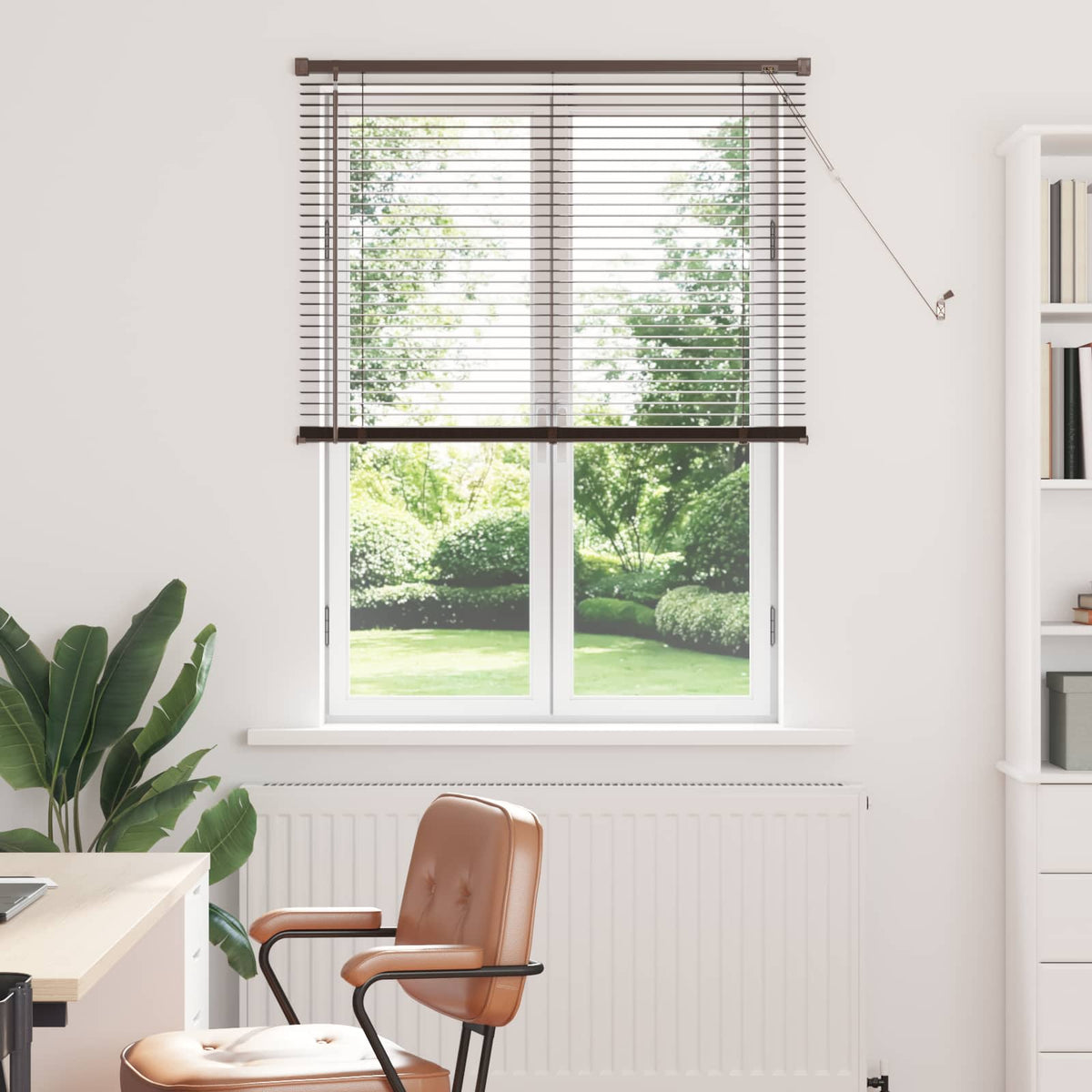 Venecijanska roleta Tamno smeđa s uzorkom 150 x 70 cm PVC
