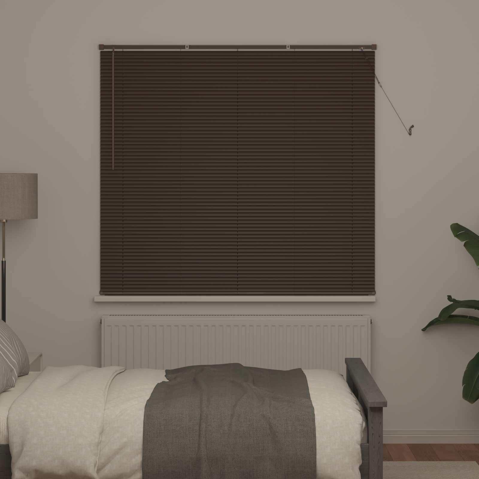 Venecijanska roleta Tamno smeđa s uzorkom 150 x 130 cm PVC