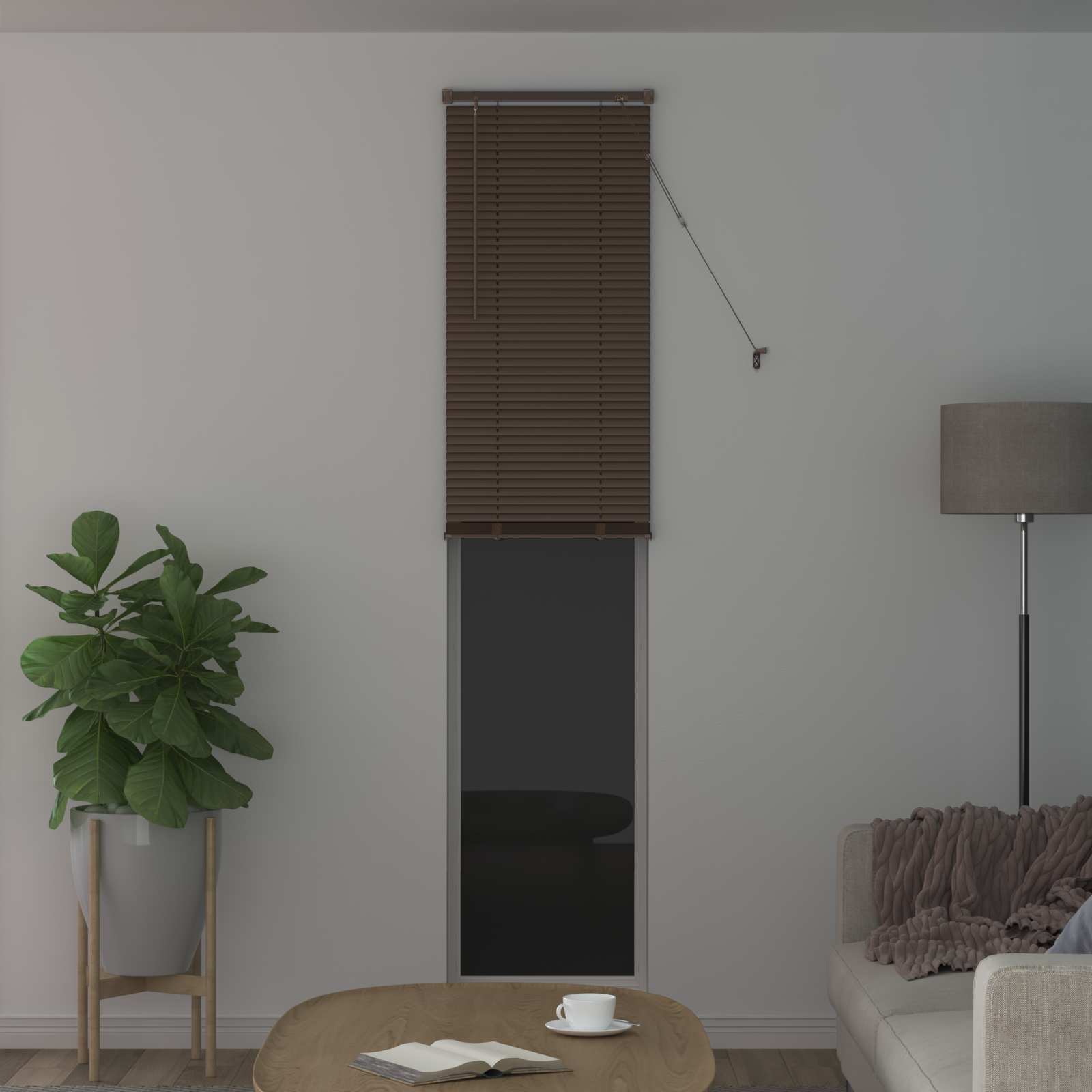 Venecijanska roleta Tamno smeđa s uzorkom 213 x 60 cm PVC
