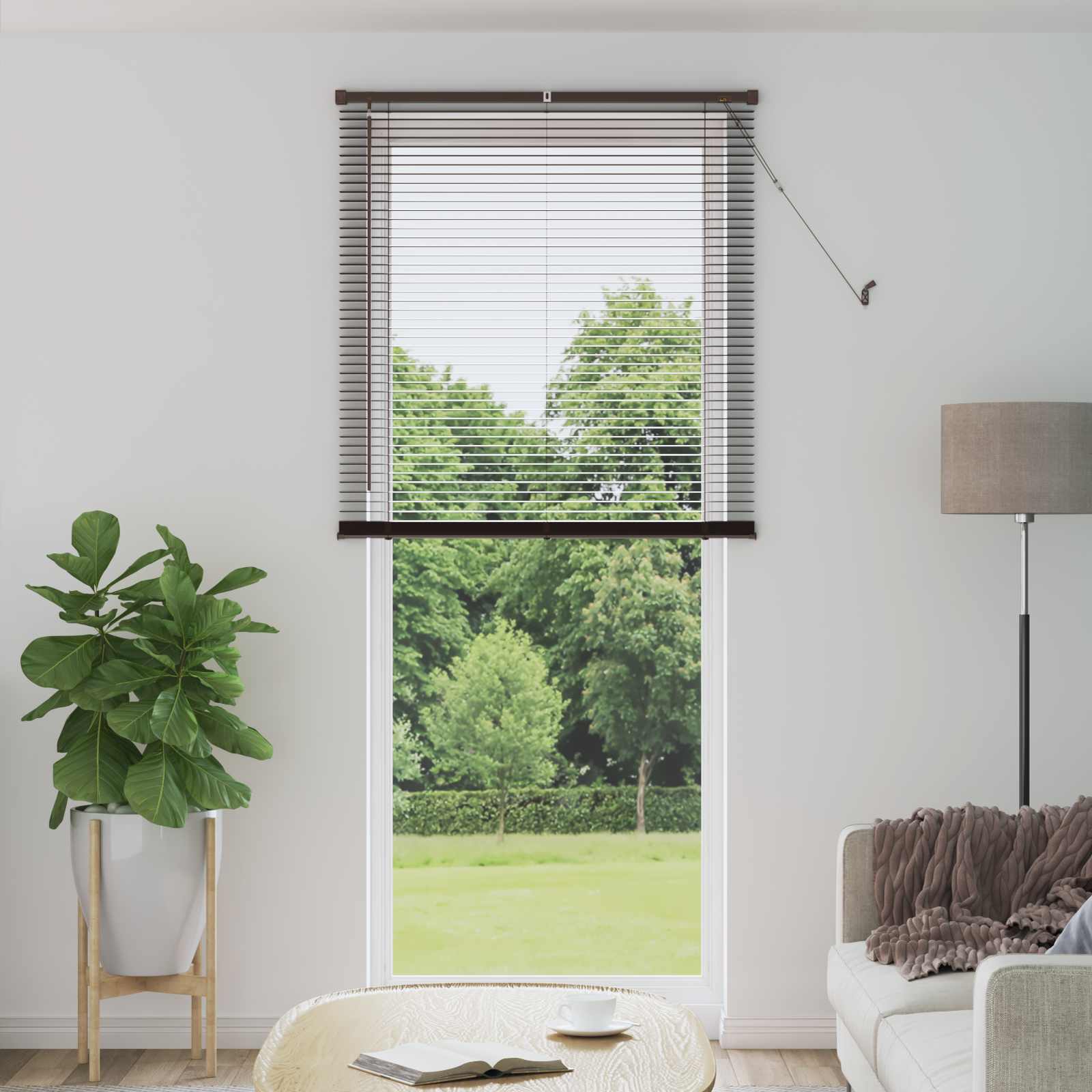 Venecijanska roleta Tamno smeđa s uzorkom 213 x 90 cm PVC