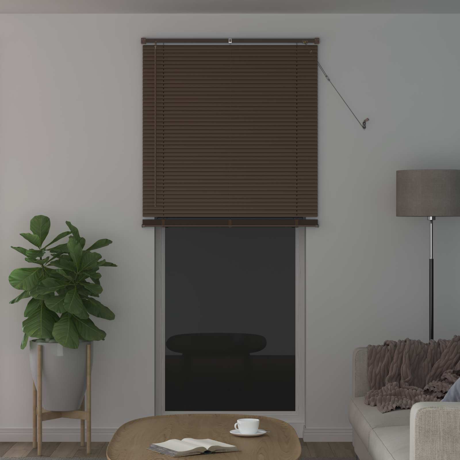 Venecijanska roleta Tamno smeđa s uzorkom 213 x 100 cm PVC