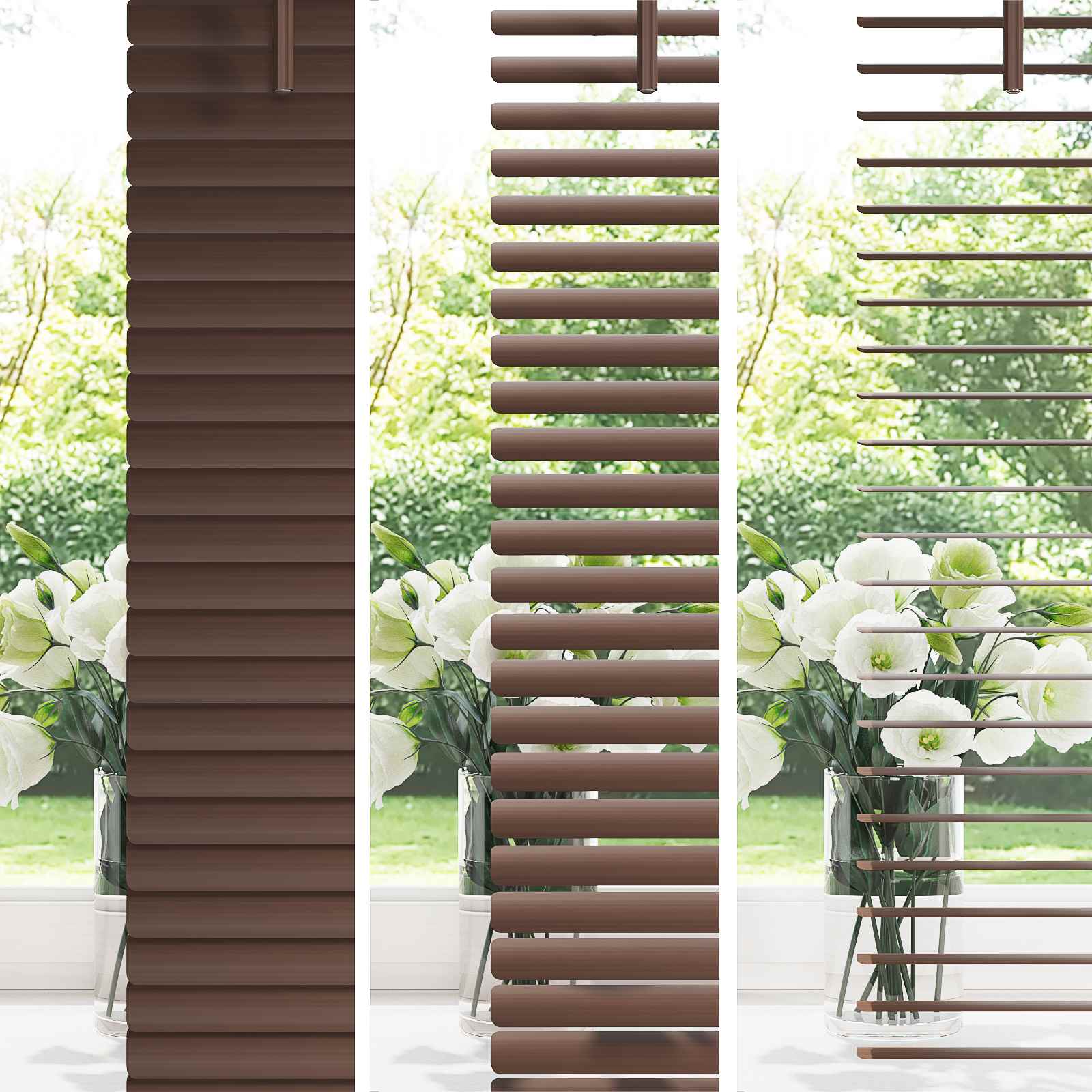 Venecijanska roleta Tamno smeđa s uzorkom 213 x 150 cm PVC