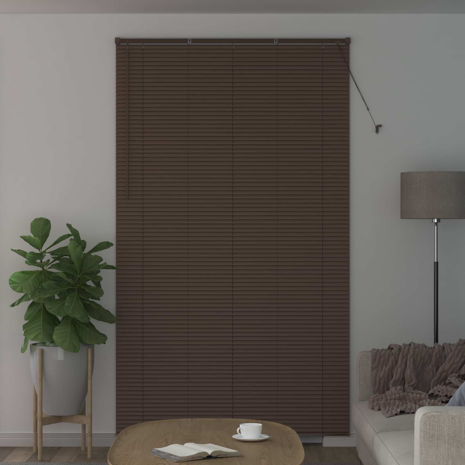 Venecijanska roleta Tamno smeđa s uzorkom 213 x 160 cm PVC