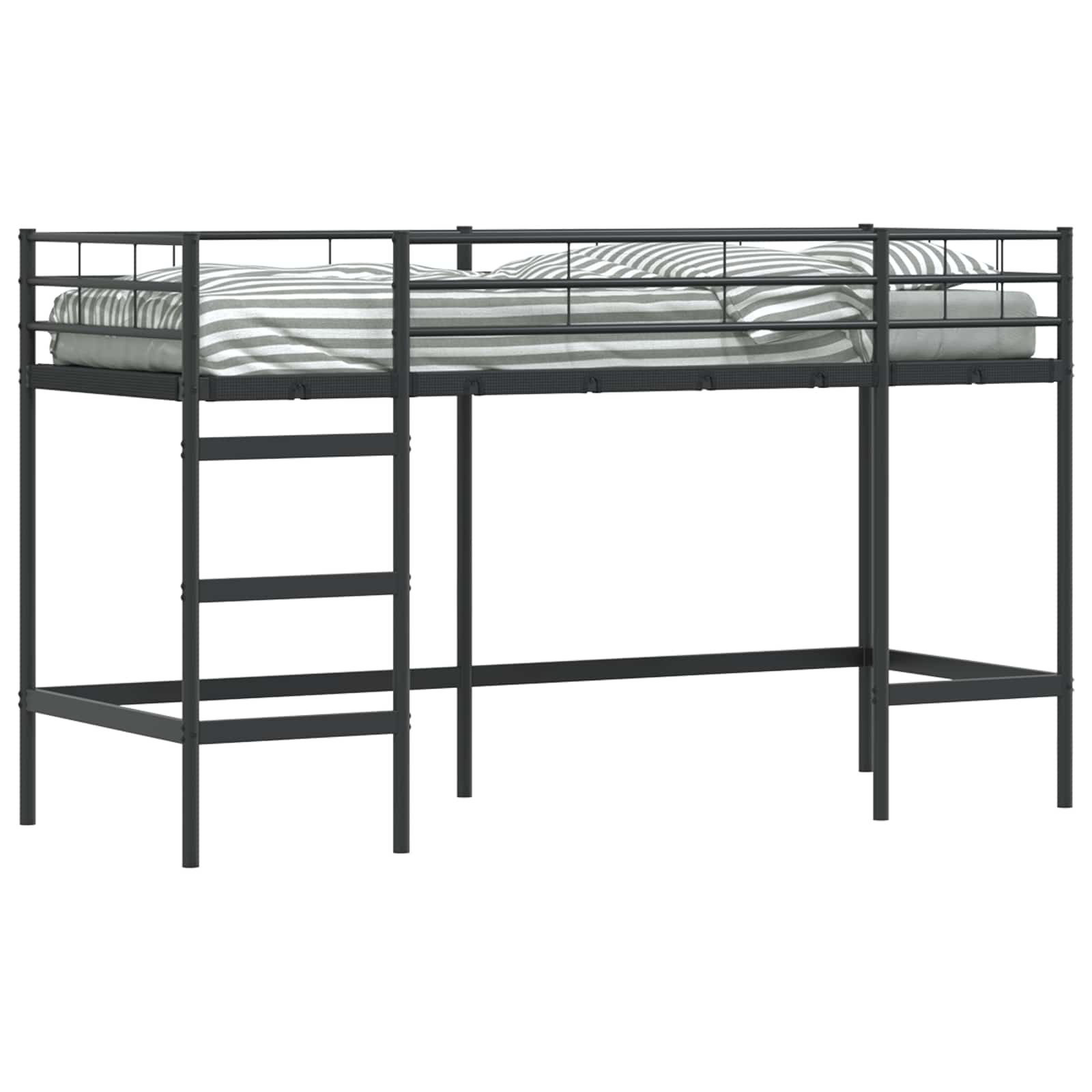 Okvir Krevet za Dječji Loft Crna 74,5 x 190 cm Čelik