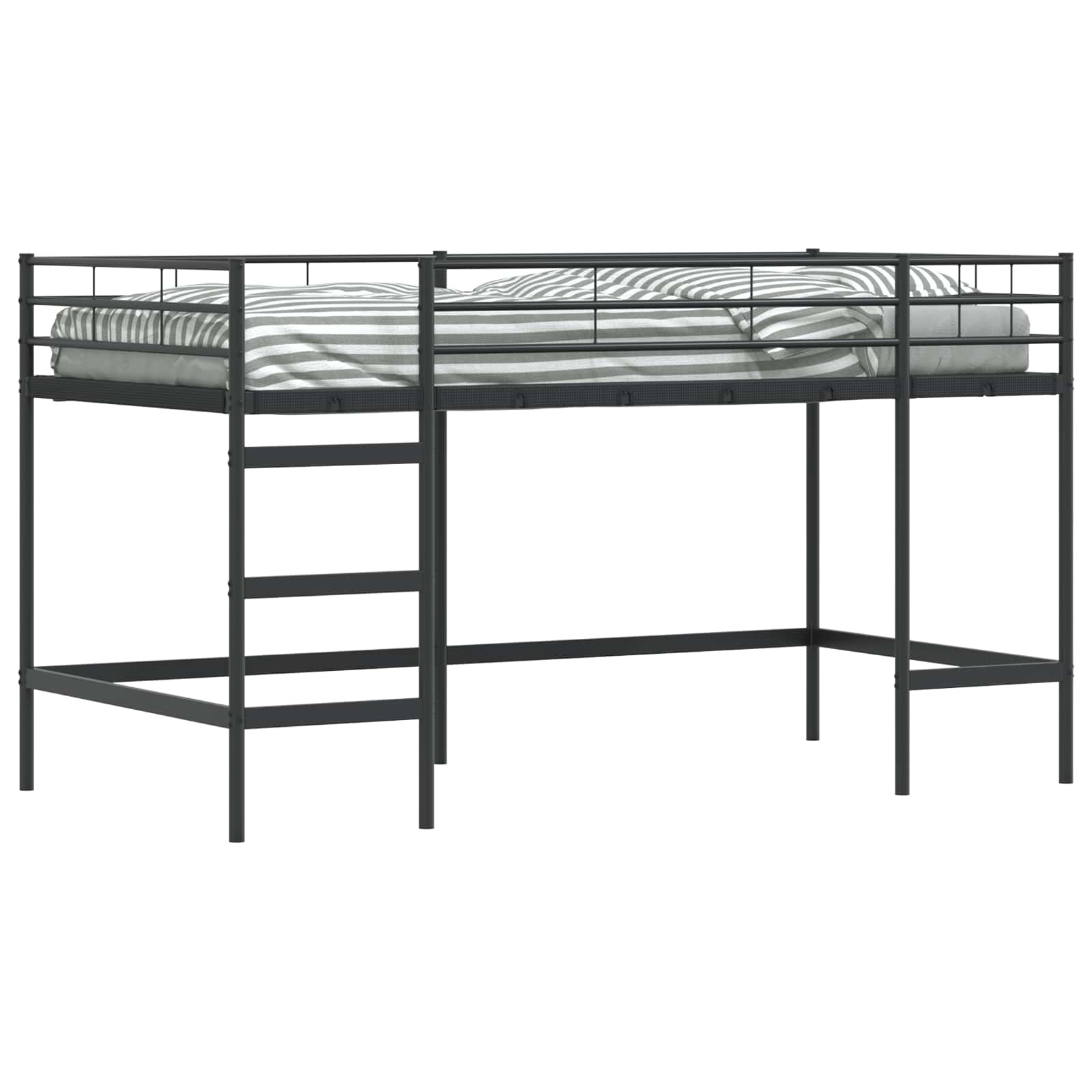 Okvir Krevet za Dječji Loft Crna 90 x 200 cm Čelik