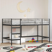Okvir Krevet za Dječji Loft Crna 107 x 200 cm Čelik