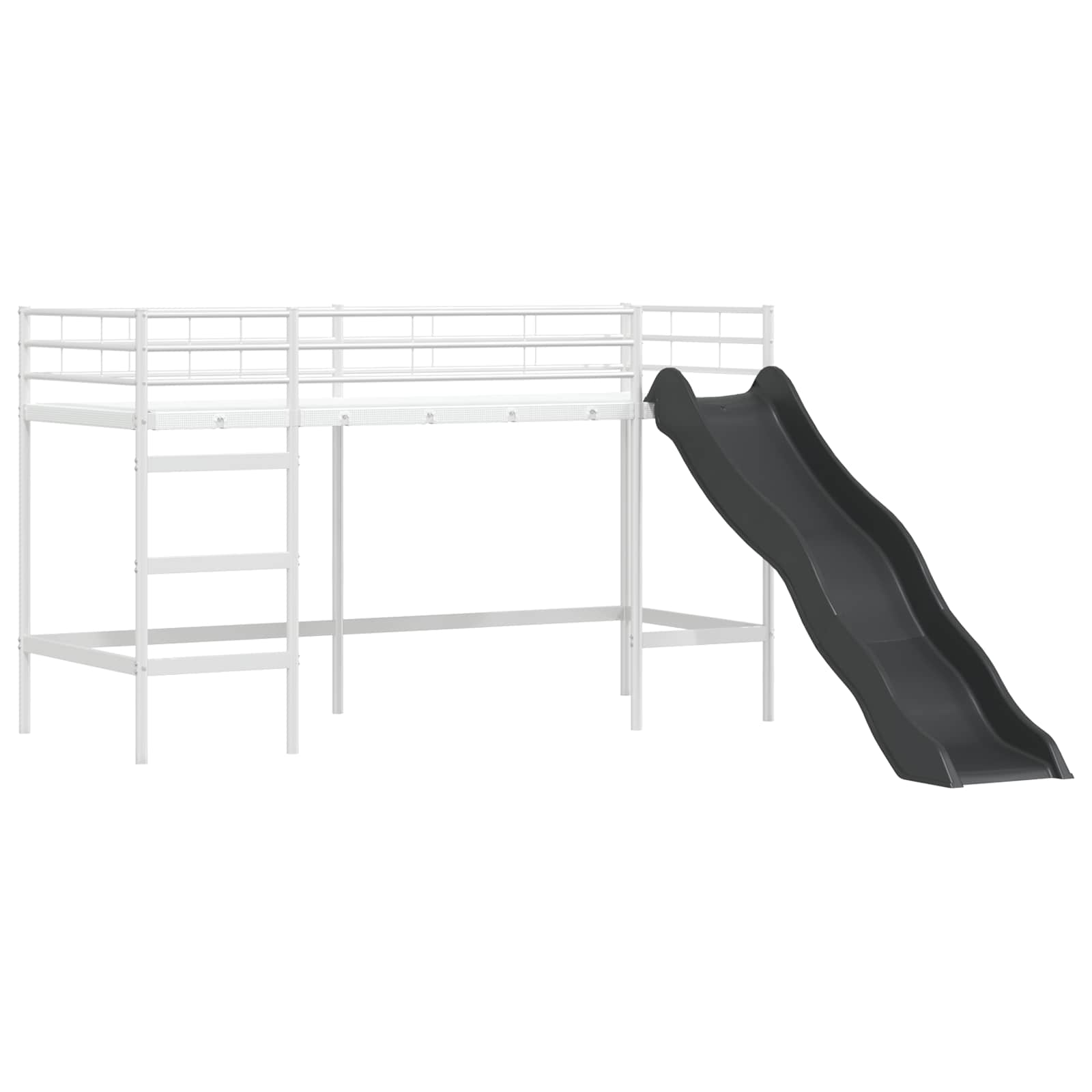 Okvir Krevet za Dječji Loft Bijela i Plava 100 x 190 cm Metal