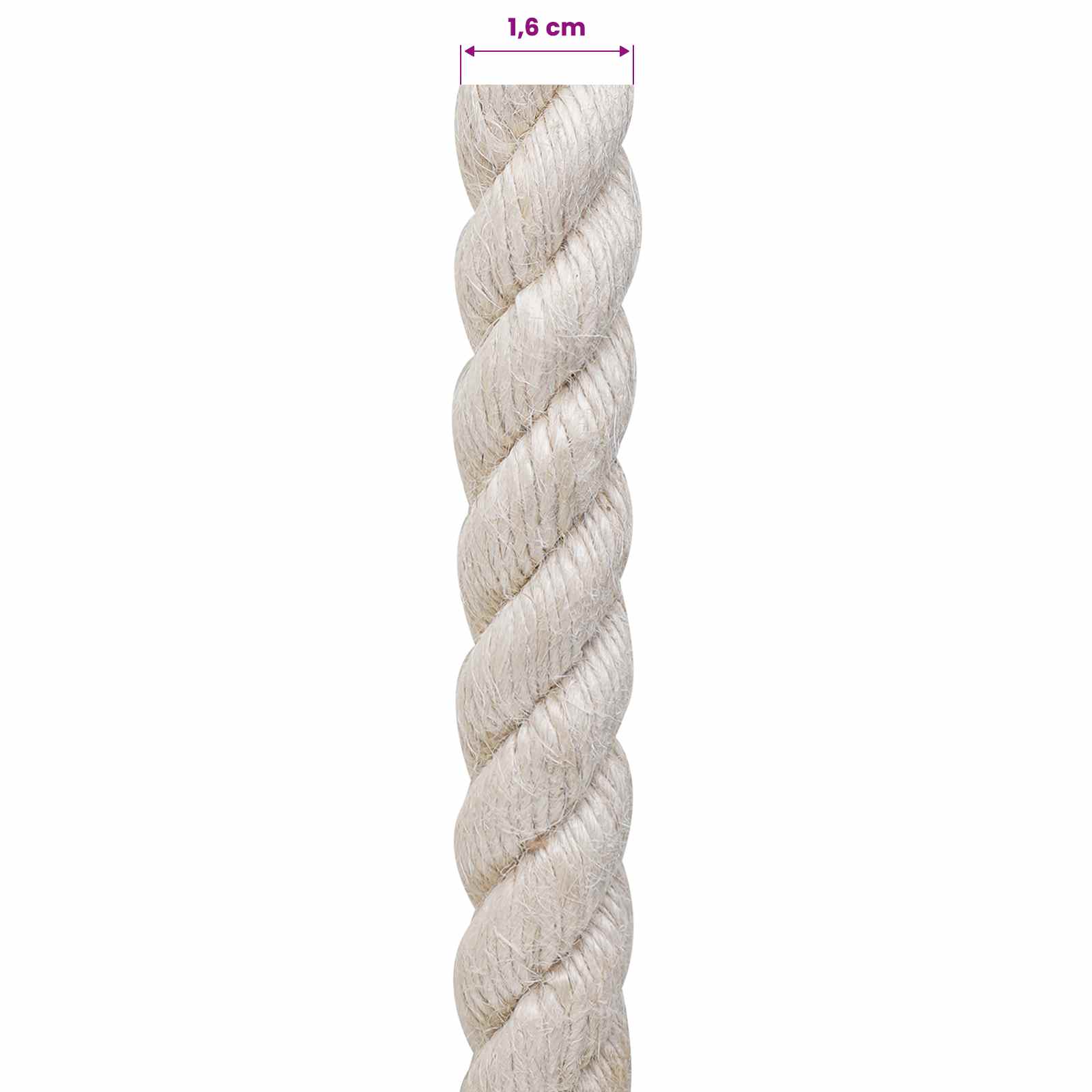 Uže od jute 16 Bijela 100% Juta Tossa
