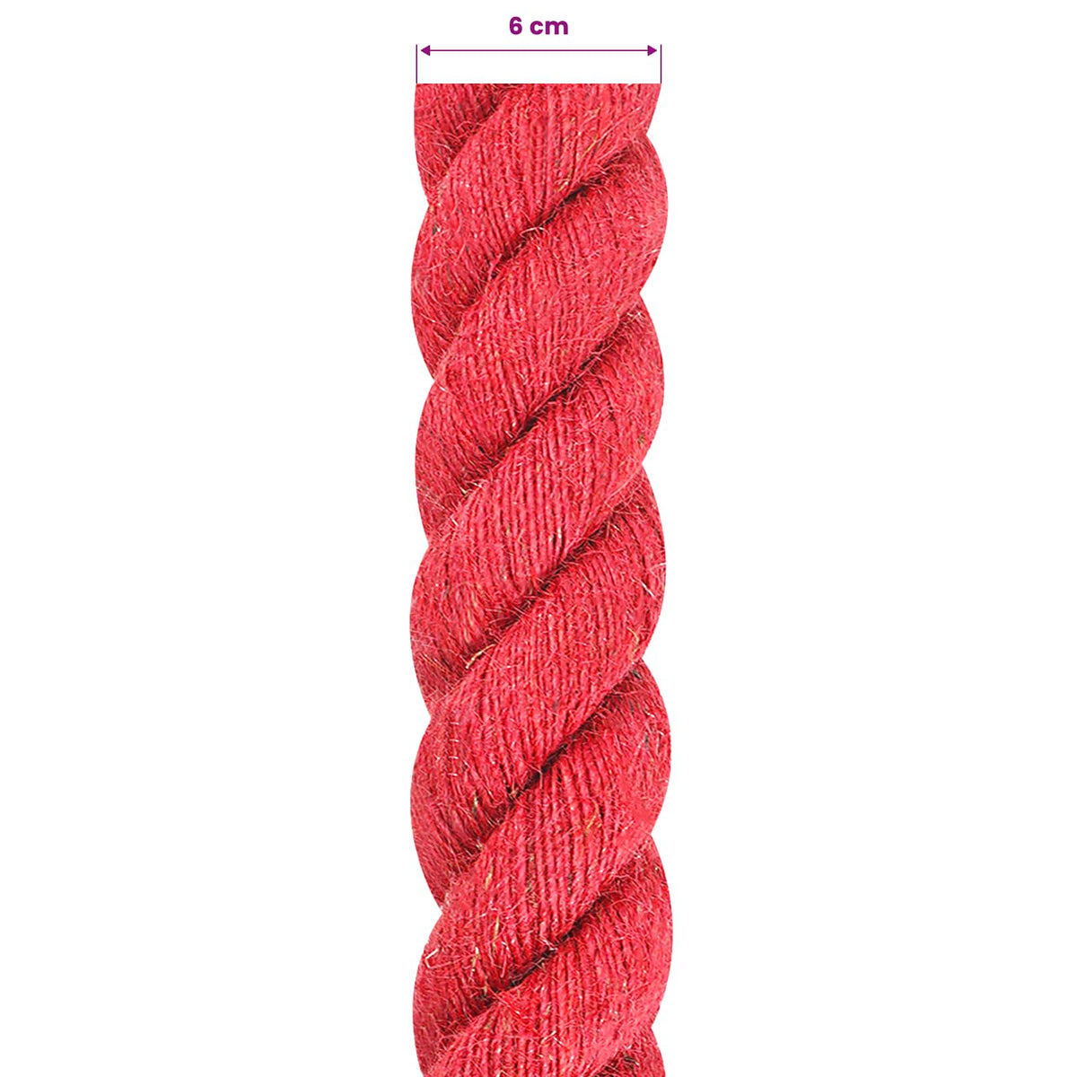 Uže od jute 60 mm Crvena 100% Juta Tossa