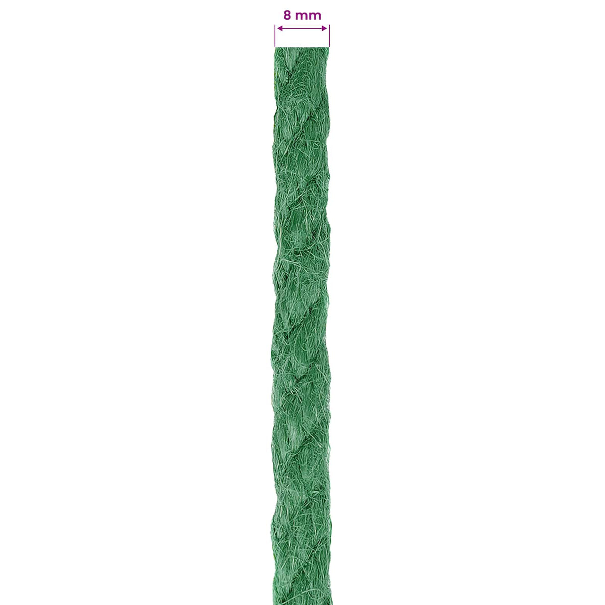 Uže od jute 8 mm Zelena 100% Juta Tossa