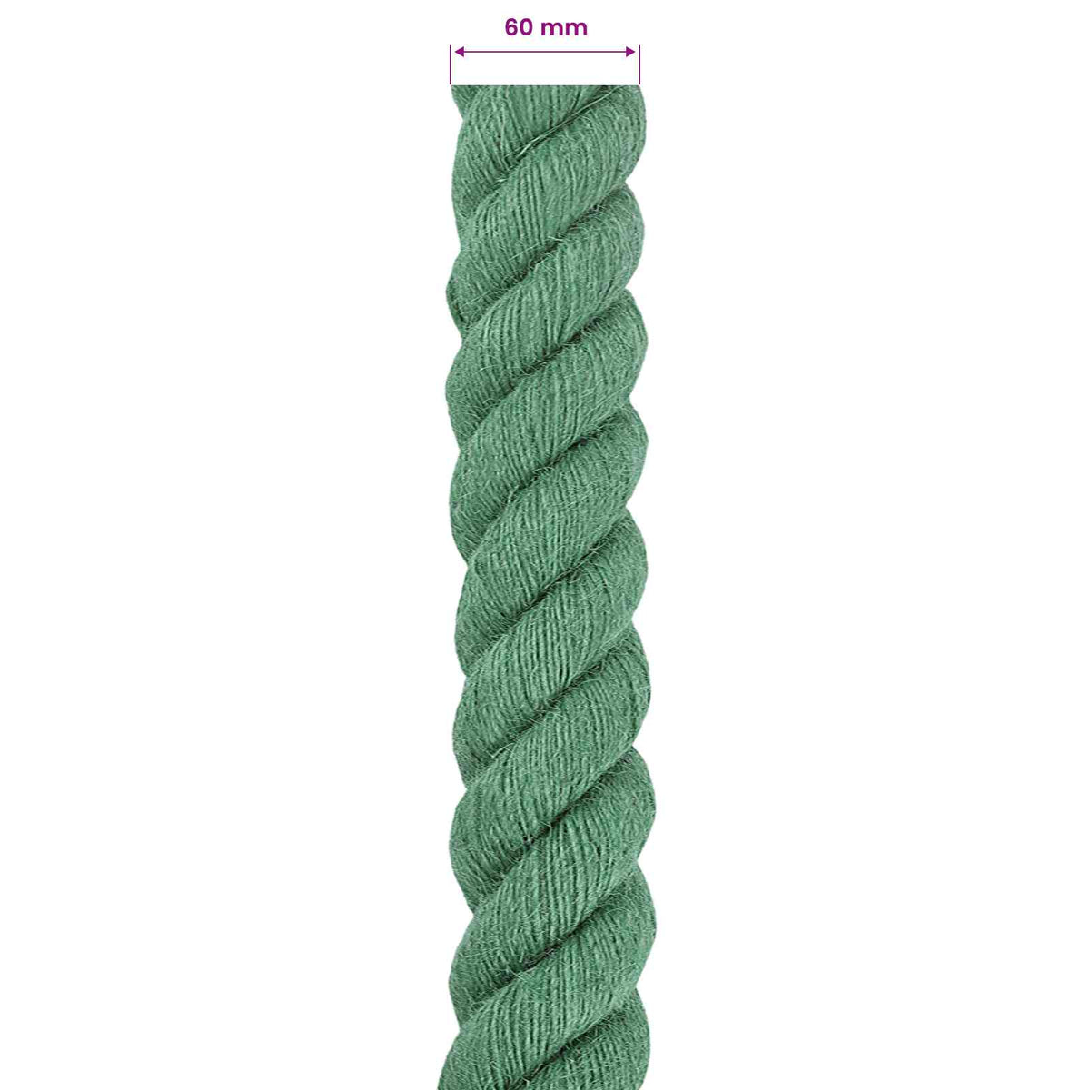 Uže od jute 60 mm Zelena 100% Juta Tossa