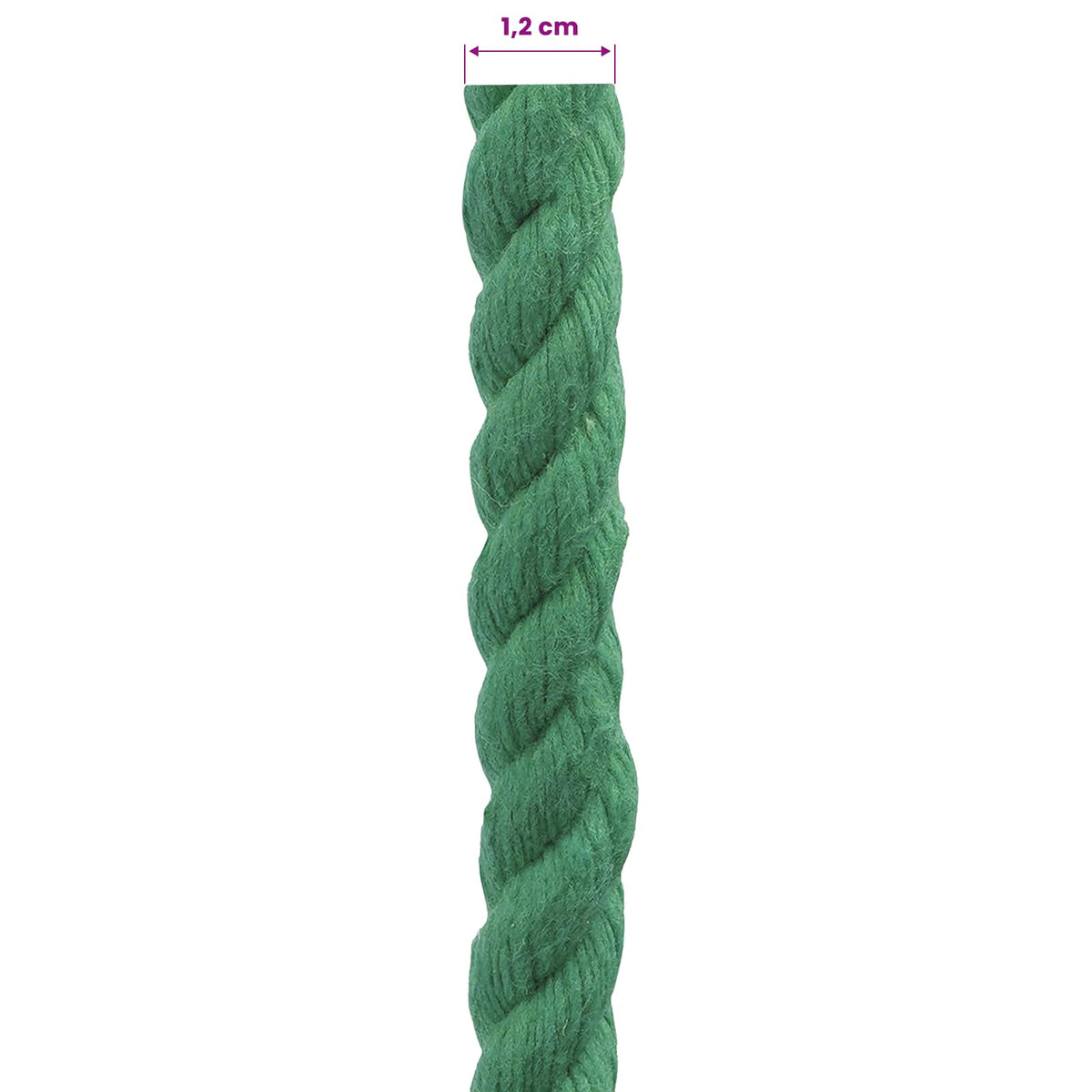 Pamučno uže 12 mm 250 m Zelena 100% Pamuk