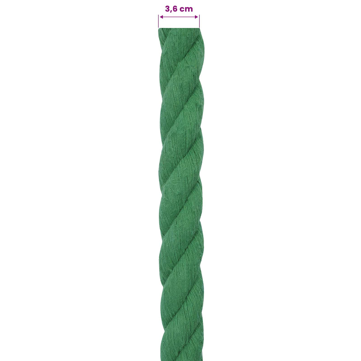 Pamučno uže 36 mm 25 m Zelena 100% Pamuk