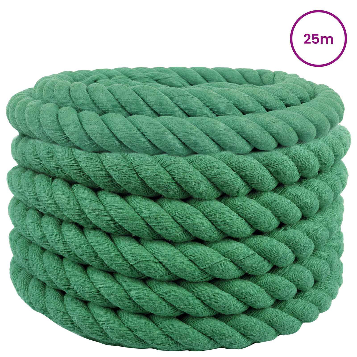 Pamučno uže 40 mm 25 m Zelena 100% Pamuk