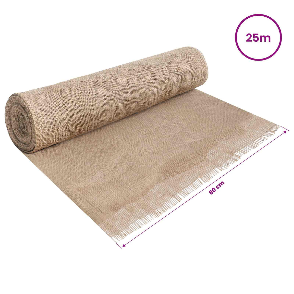 Jutena rola 160 x 2500 cm Prirodna