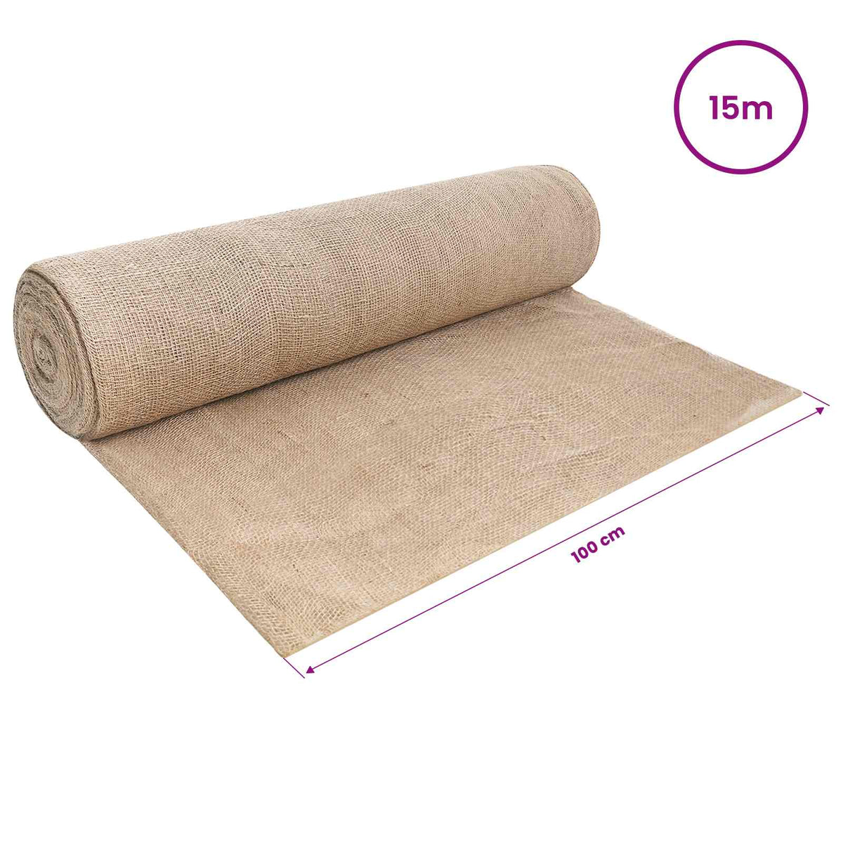Jutena rola 200 x 1500 cm Prirodna