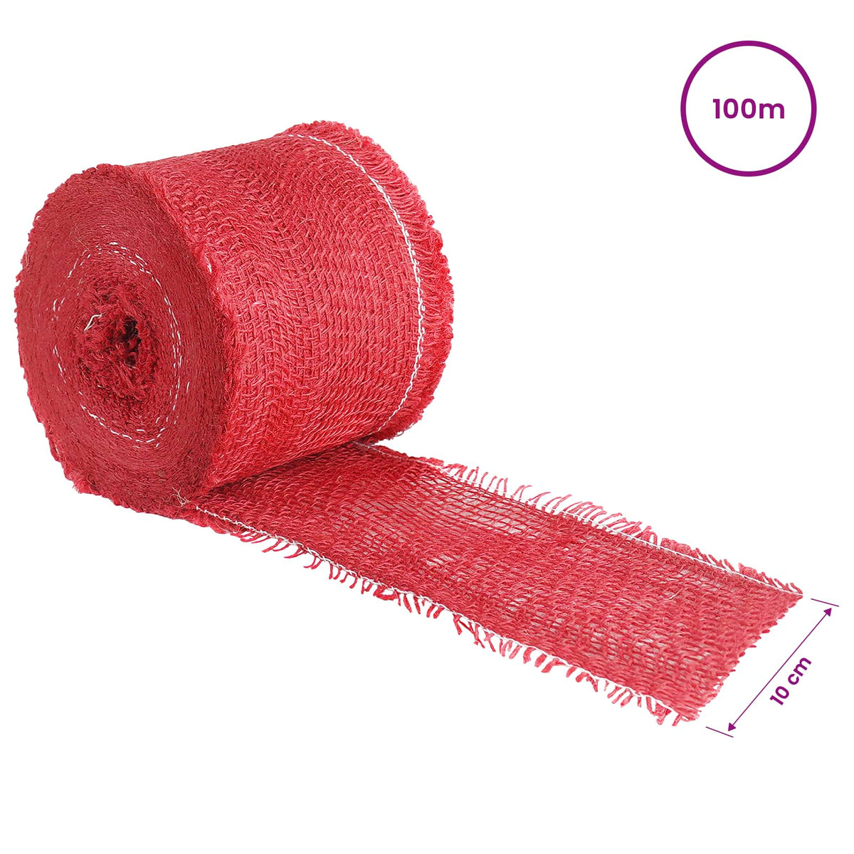 Jutena rola 10 x 10000 cm Crvena