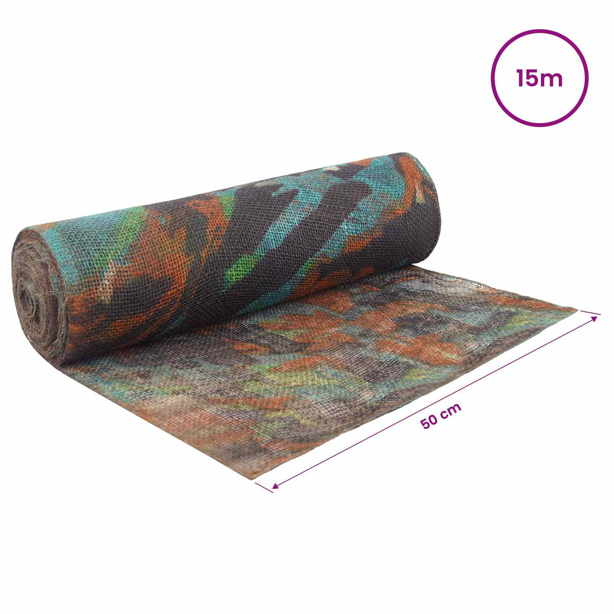 Jutena rola 50 x 1500 cm Maskirna