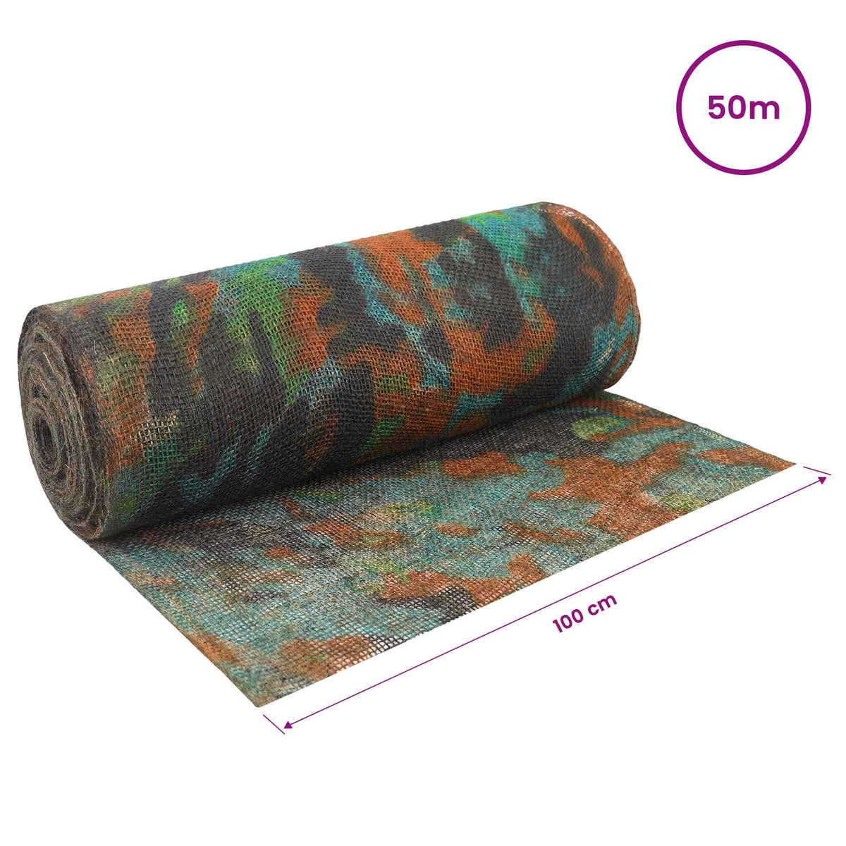 Jutena rola 100 x 5000 cm Maskirna