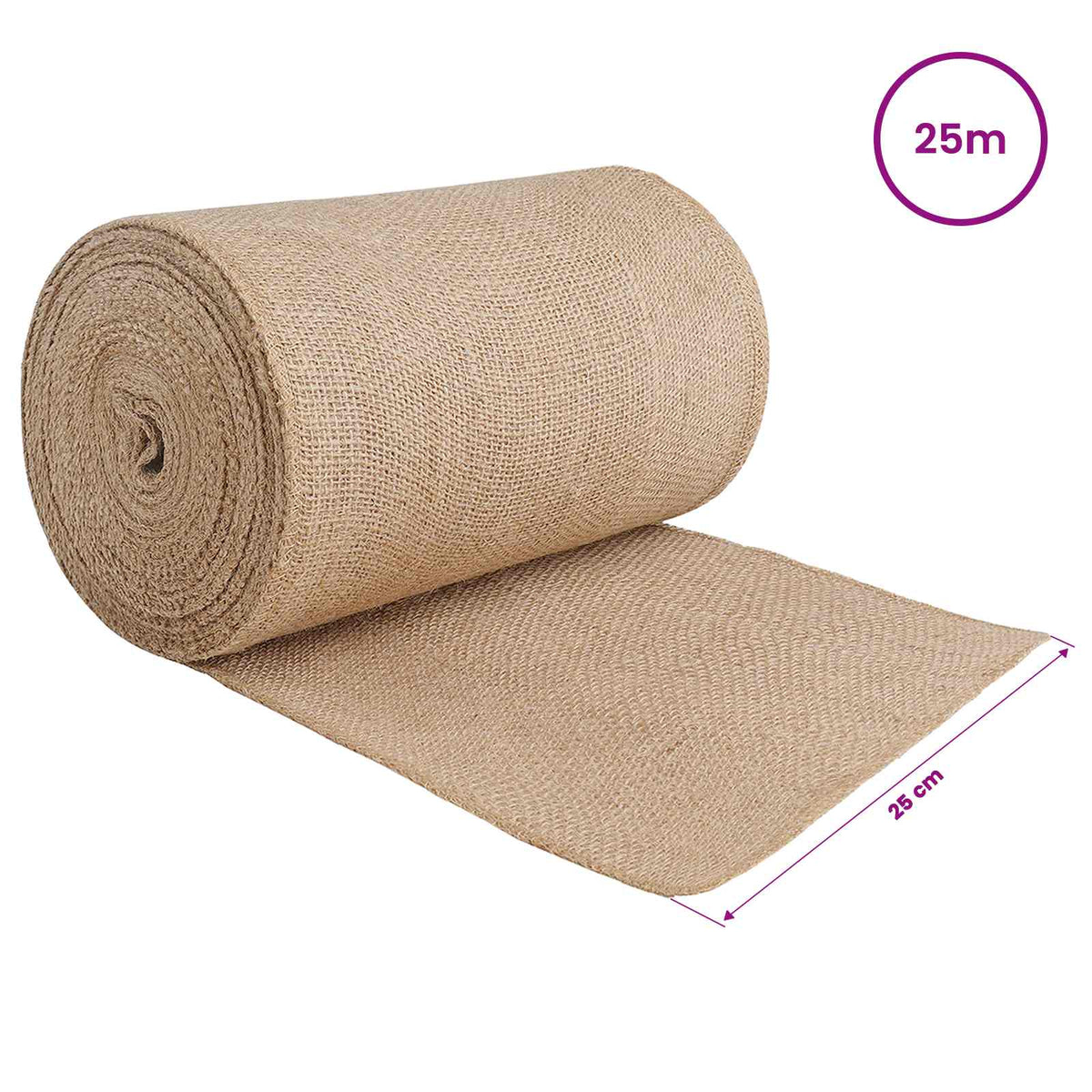 Jutena rola 25 x 2500 cm Prirodna