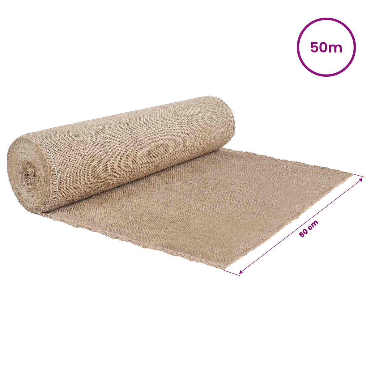 Jutena rola 50 x 5000 cm Prirodna