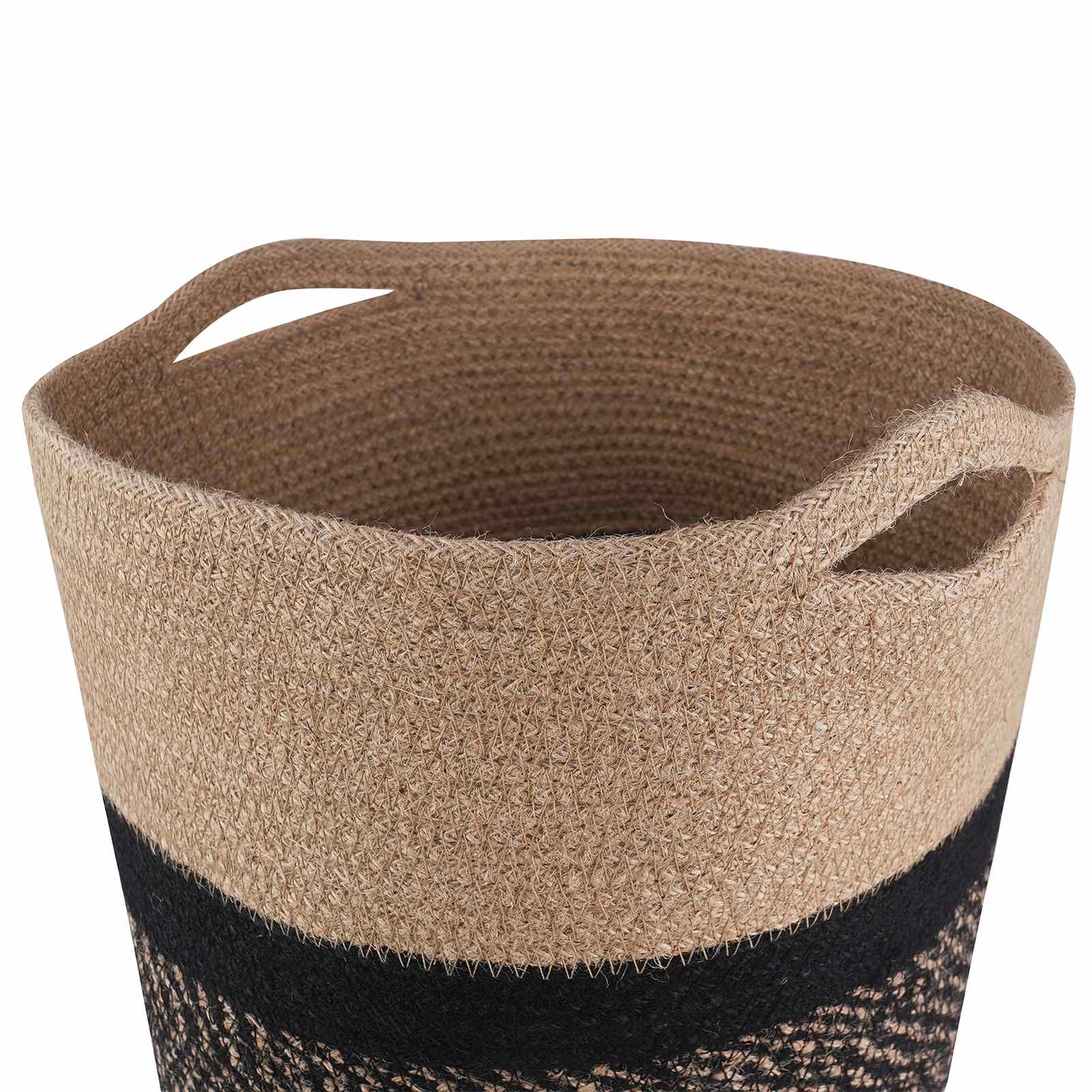 Set saksija za biljke 2 pcs Prirodna i crna Ø 28 x 28 cm