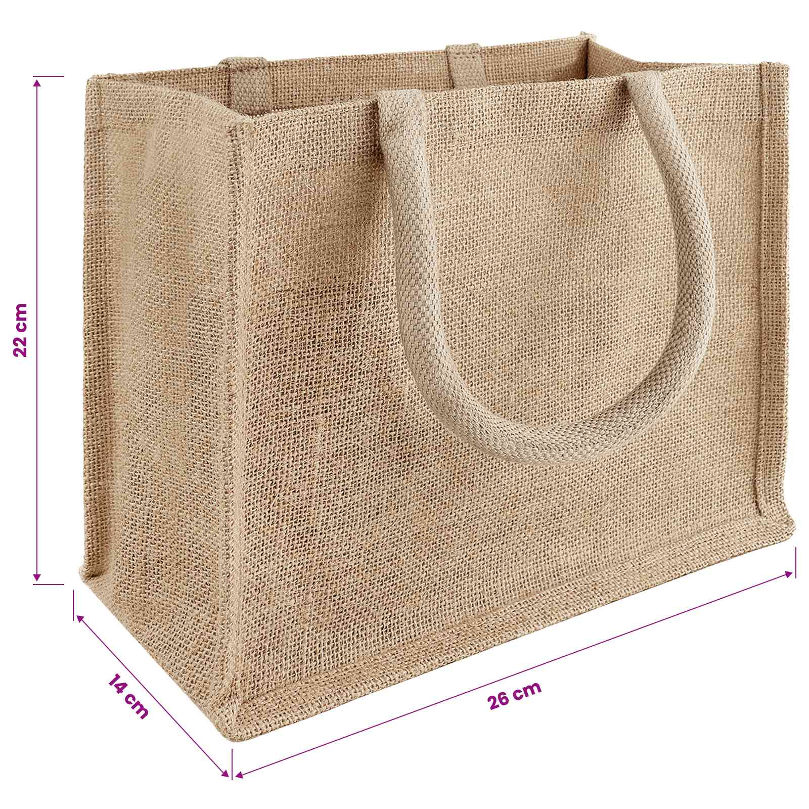 Torbe od jute 10 Prirodna 26 x 22 x 14 cm 100% Jut