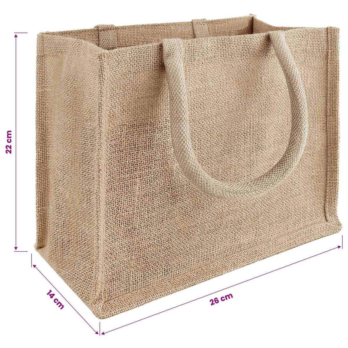 Torbe od jute 50 Prirodna 26 x 22 x 14 cm 100% Jut